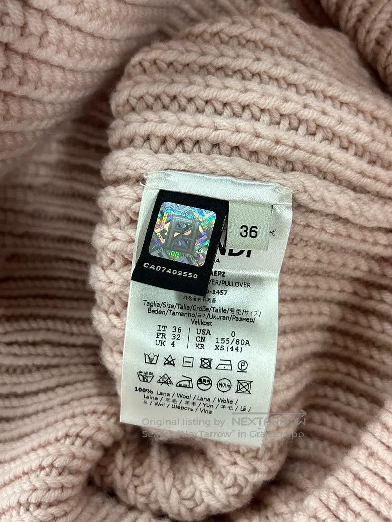 Fendi Fendi Cherry blossom pink bulky knit round neck 100% wool Size XXS / US 00 / IT 34 - 6 Thumbnail