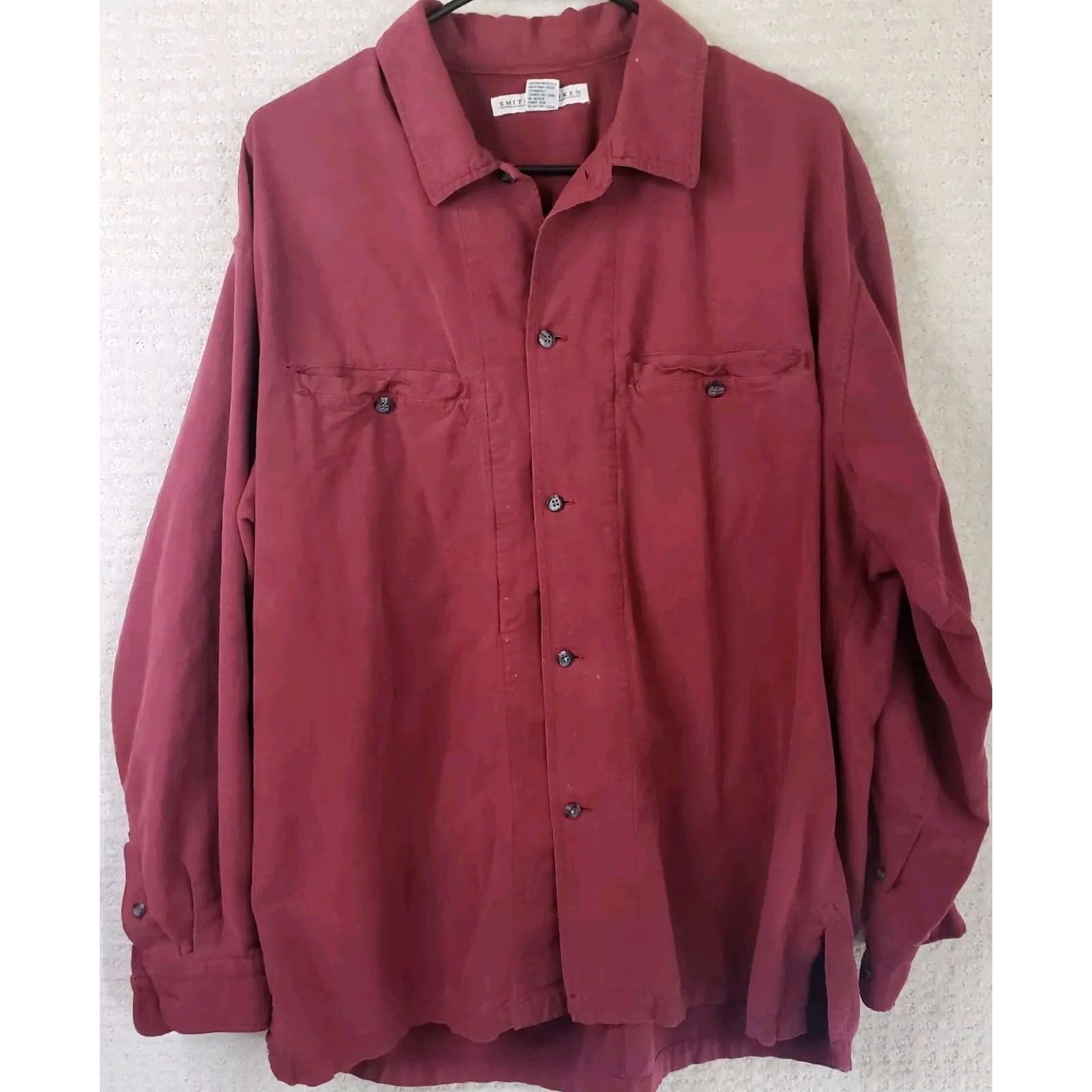 Vintage Smith & Hawken Chamois Flannel Shirt Mens L Red Button Up Outdoor Hunting Size US L / EU 52-54 / 3 - 2 Thumbnail