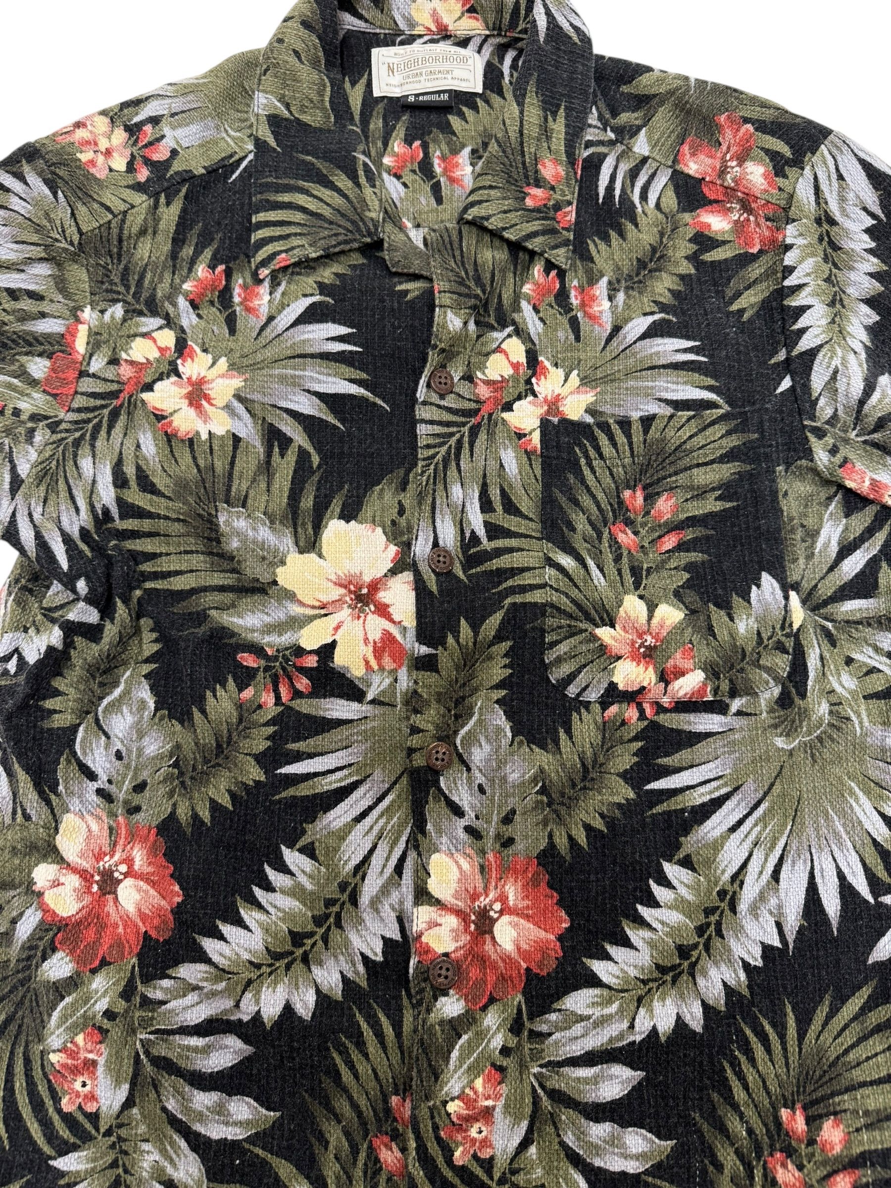 Neighborhood Neighborhood Japan Green Floral Aloha Button Up Shirt Size US S / EU 44-46 / 1 - 3 Thumbnail