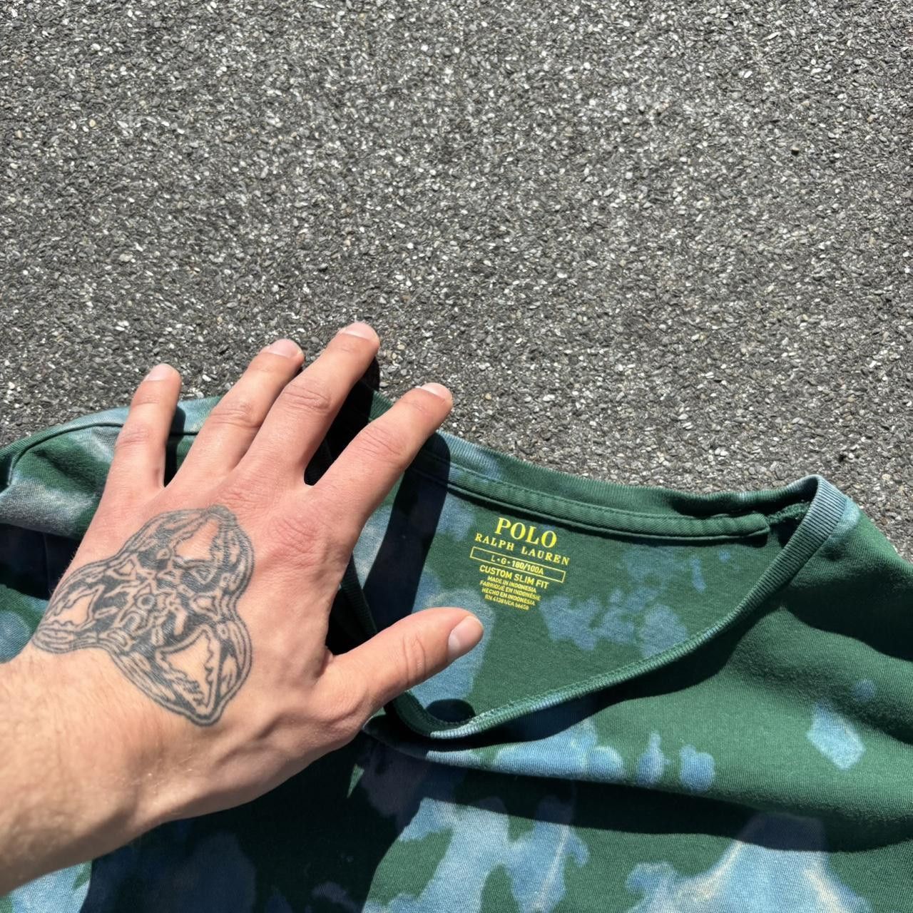 Japanese Brand × Polo Ralph Lauren × Vintage Vintage y2k 90s Polo Ralph Lauren bleach tie dye t-shirt Size US L / EU 52-54 / 3 - 5 Thumbnail