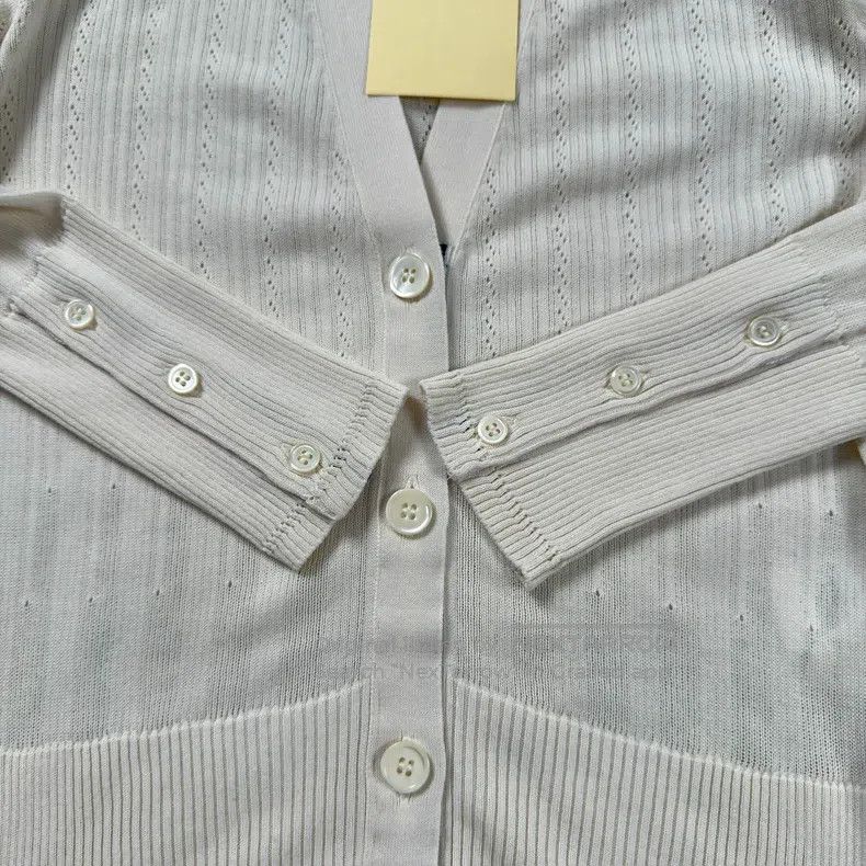Thom Browne Thom Browne White striped knit cardigan Size S / US 4 / IT 40 - 6 Thumbnail