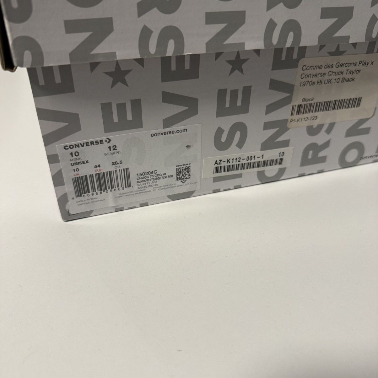 Comme des Garcons Converse Chuck Taylor Hi x CDG Comme des Black Sneakers Size US 10 / EU 43 - 15 Thumbnail
