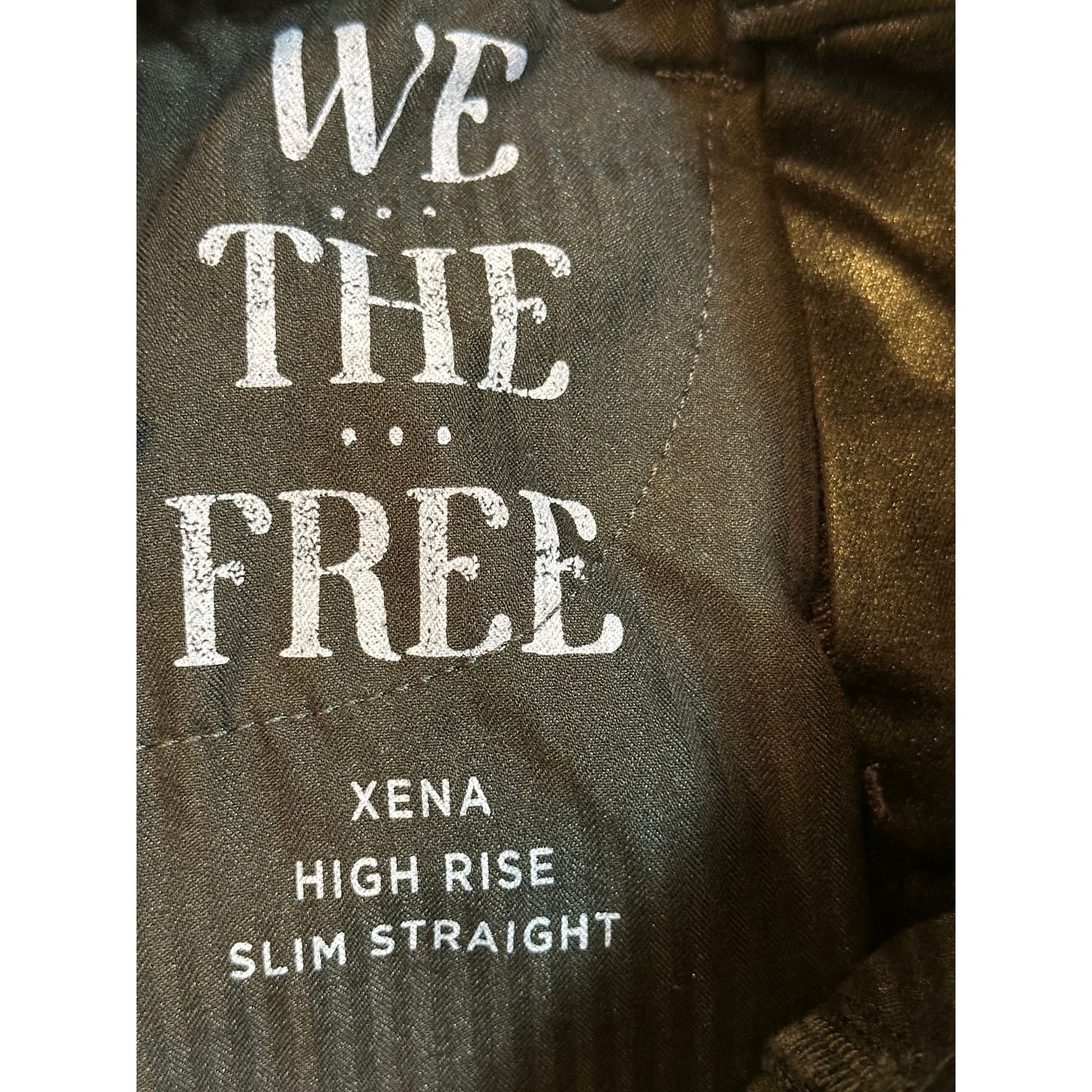 Free People Free People Xena High Rise Straight Coated Jeans Black 25 Size 25" / US 0 / IT 36 - 16 Thumbnail