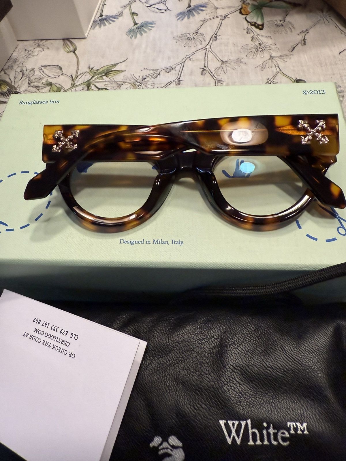 Off-White Off White Tortoise Prescription Glasses Size ONE SIZE - 5 Thumbnail