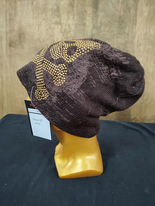 Japanese Brand Apestein uk designer distress skull diamond beanie #153DLL Size ONE SIZE - 5 Thumbnail