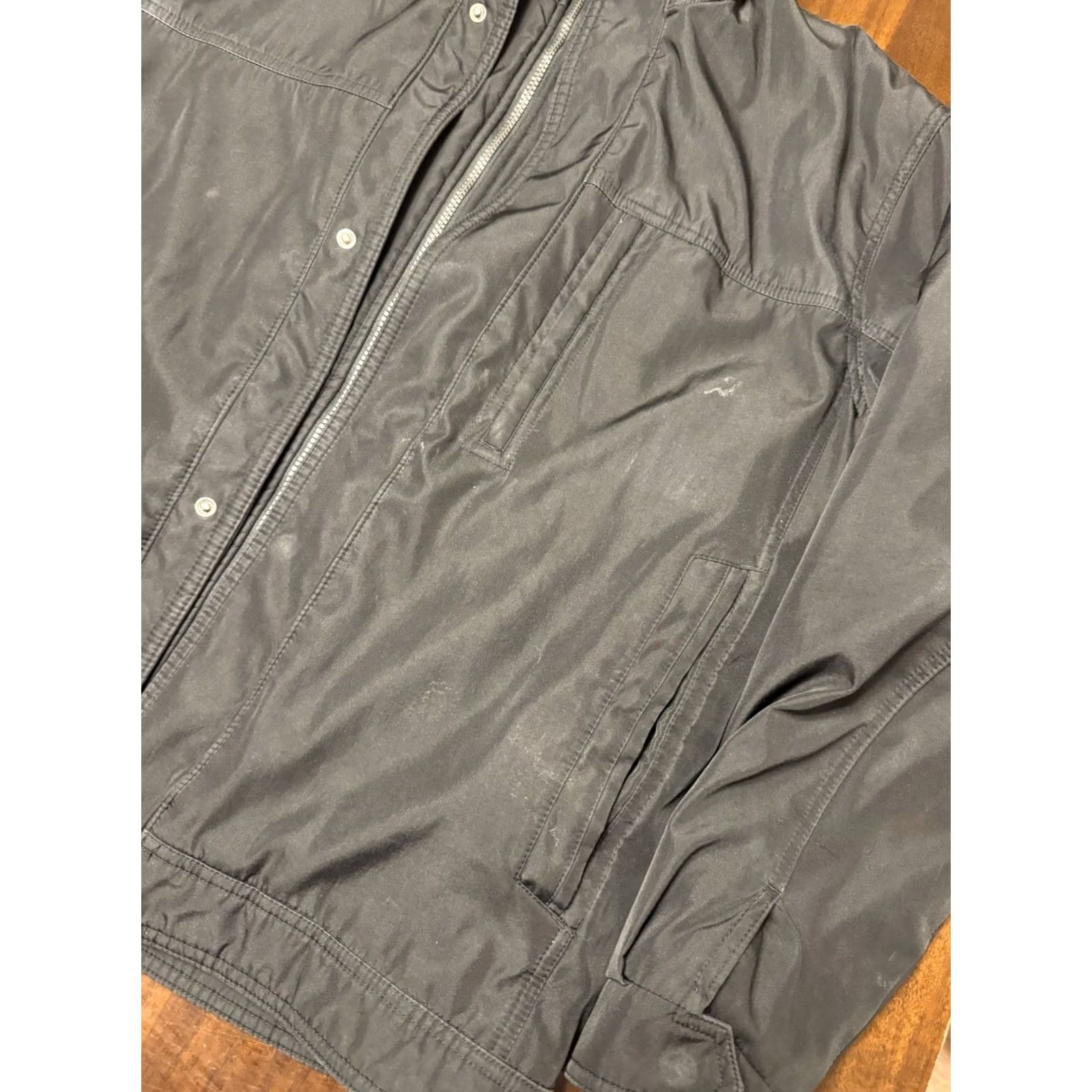 London Fog London Fog Coat Bomber Jacket Men Black L Full Zip Quilted Pockets Polyester Size US L / EU 52-54 / 3 - 2 Thumbnail