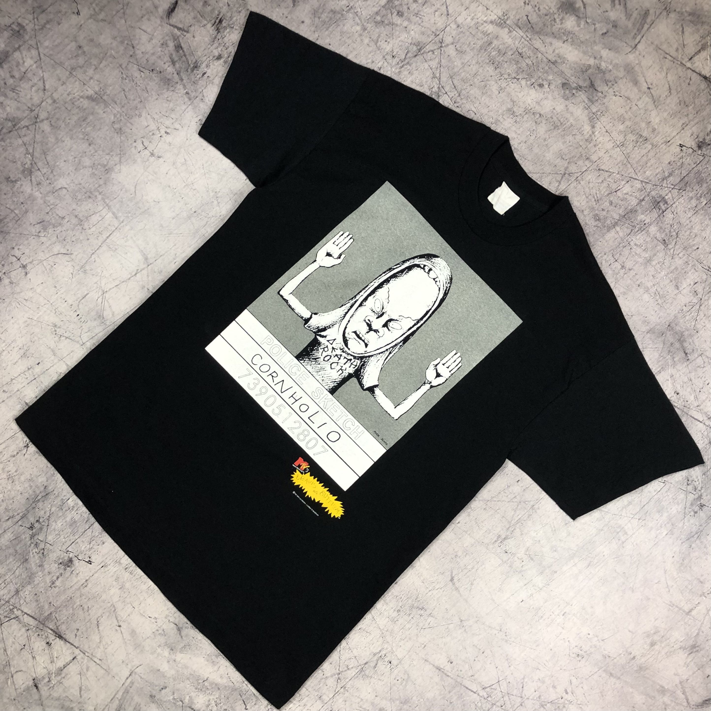 Cartoon Network Vintage 1997 Beavis Butthead MTv Police Sketch Tee Size US L / EU 52-54 / 3 - 2 Thumbnail