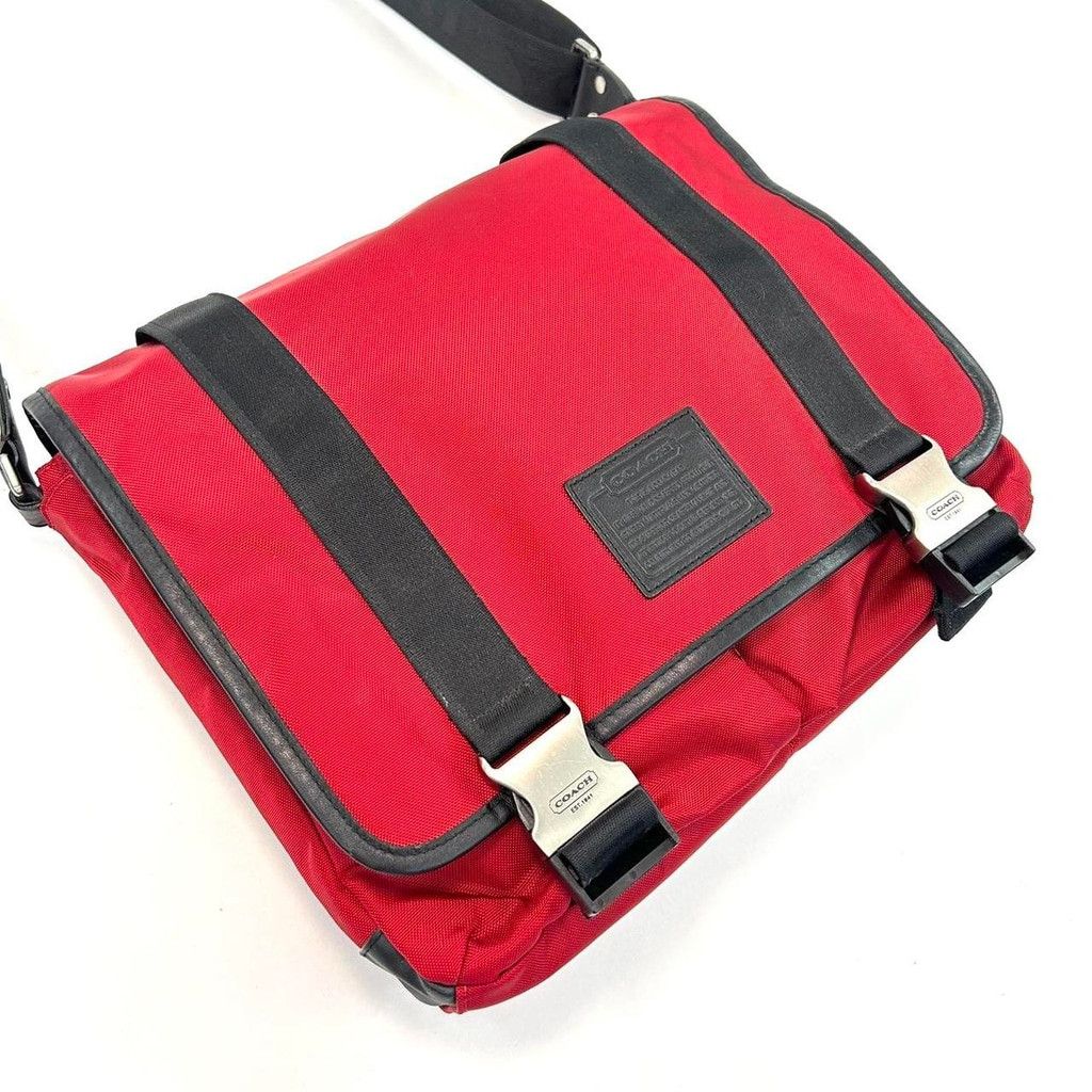 Coach 2012 Coach red and black nylon messenger bag Size ONE SIZE - 4 Thumbnail