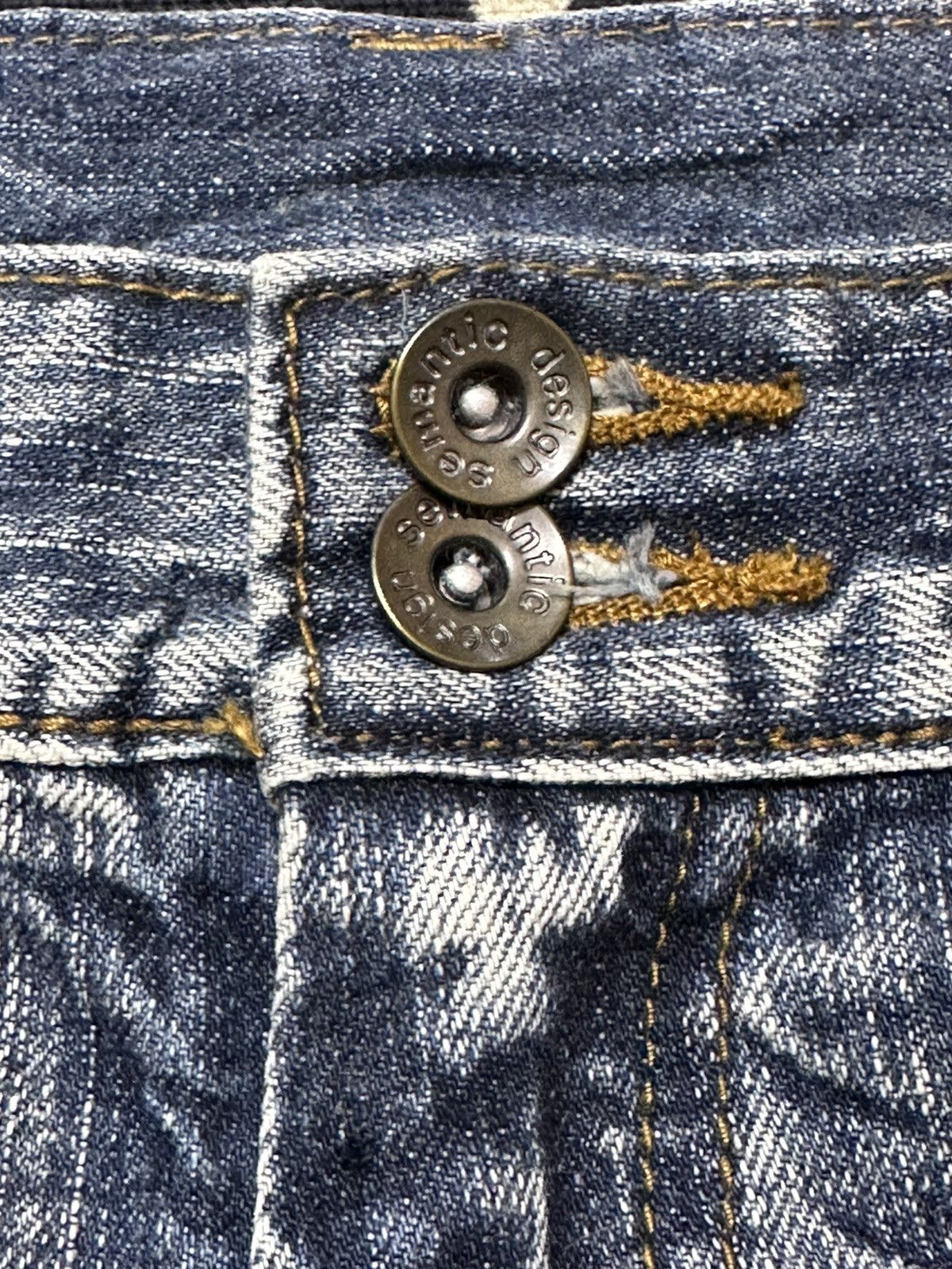semanticdesign Vintage Semantic Design Flare Grunge Bondage Denim Size US 33 - 10 Thumbnail