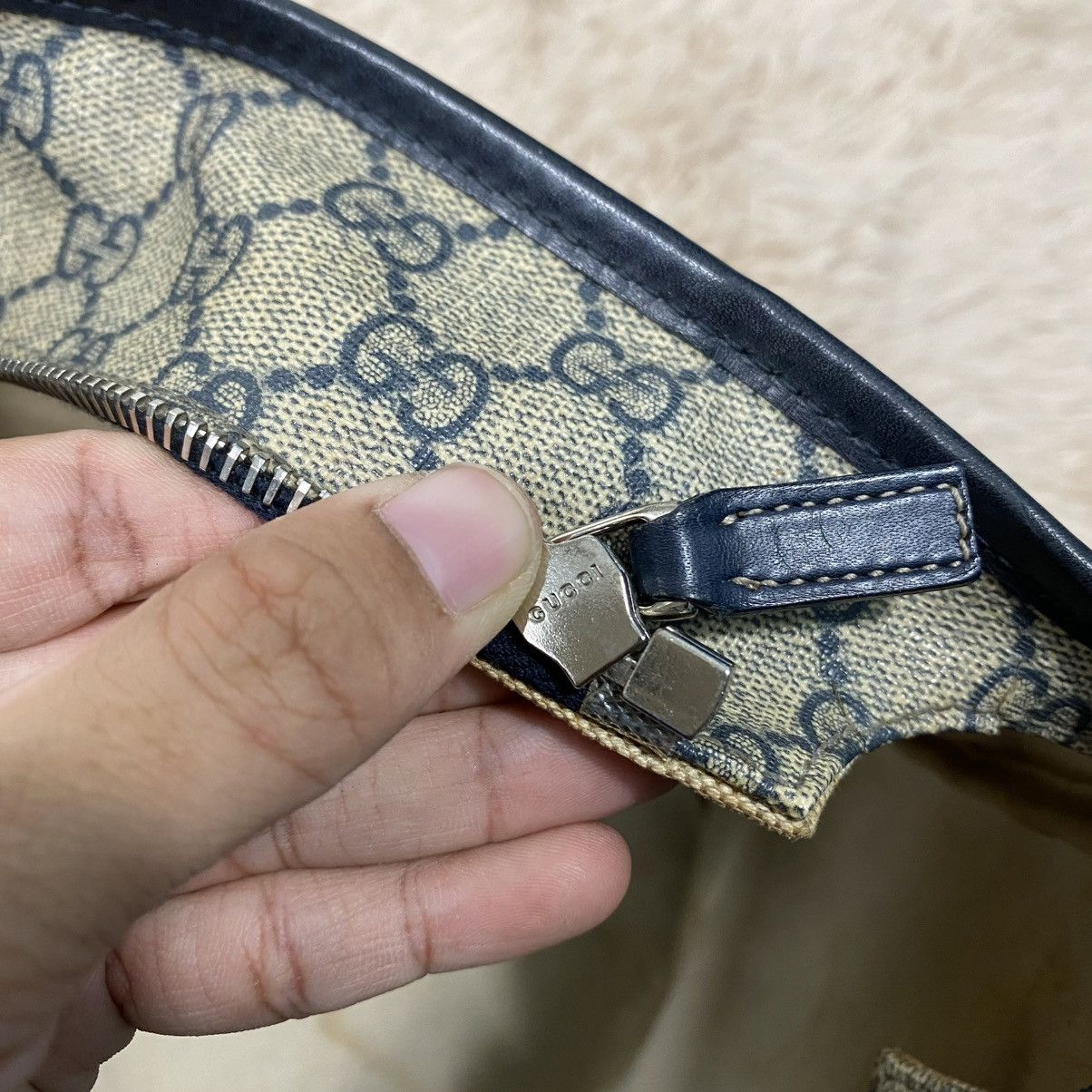 Gucci 🔥HANDBAG GUCCI LEATHER MONOGRAM MADE IN ITALY Size ONE SIZE - 18 Thumbnail