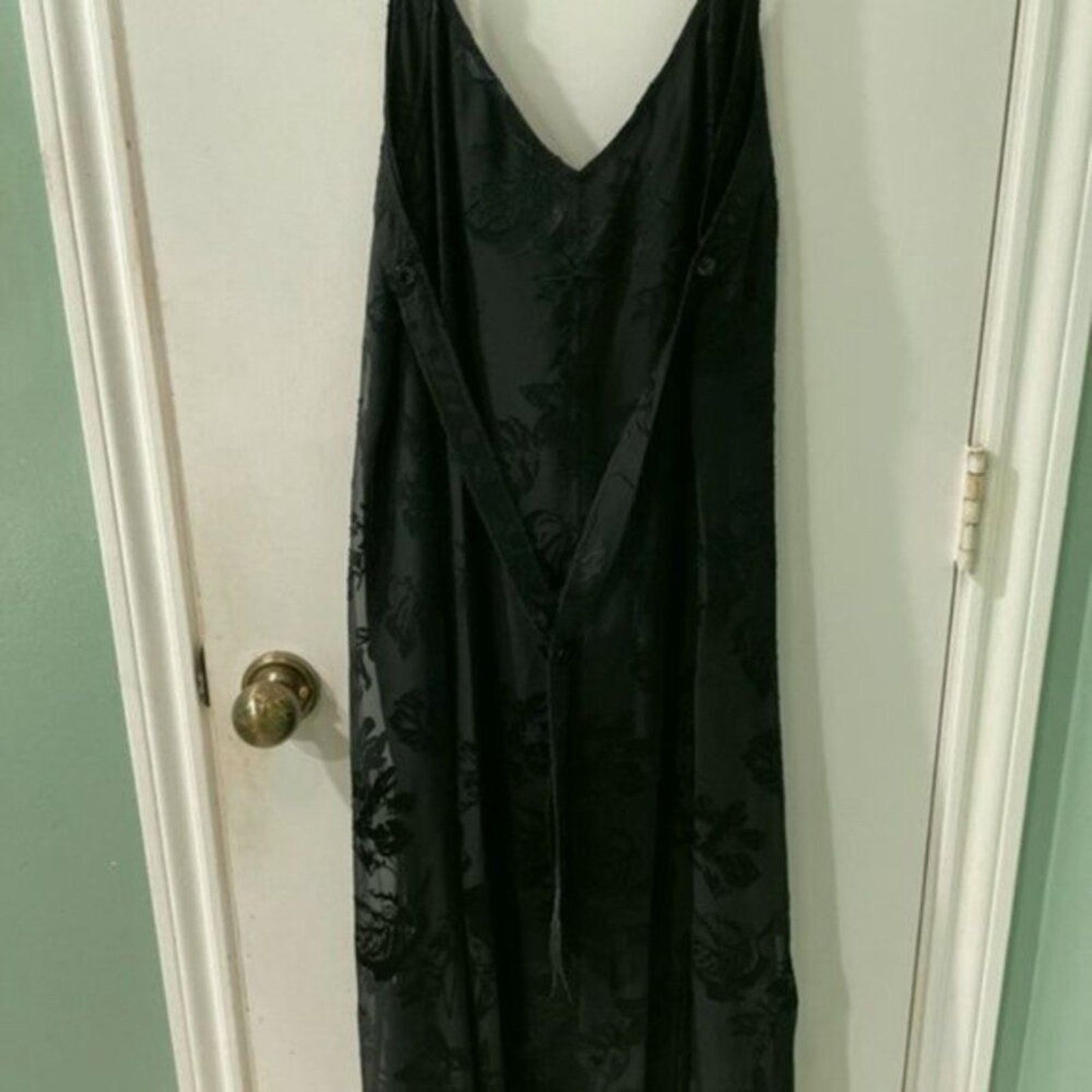 Rag & Bone rag and bone Colette Slip Midi Velvet Floral V neck Dress Size L / US 10 / IT 46 - 4 Thumbnail