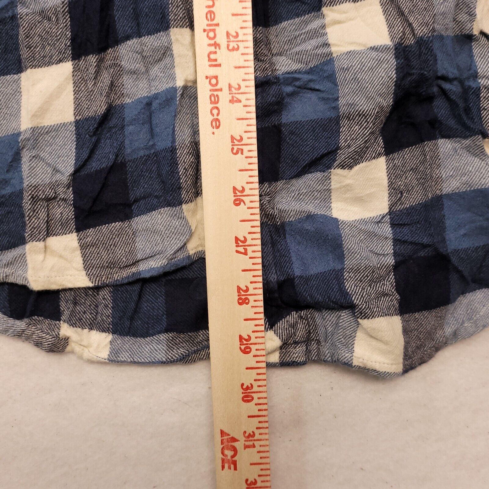Croft & Barrow Croft & Barrow Gingham Flannel Shirt Mens Size M Blue White Size US M / EU 48-50 / 2 - 8 Thumbnail