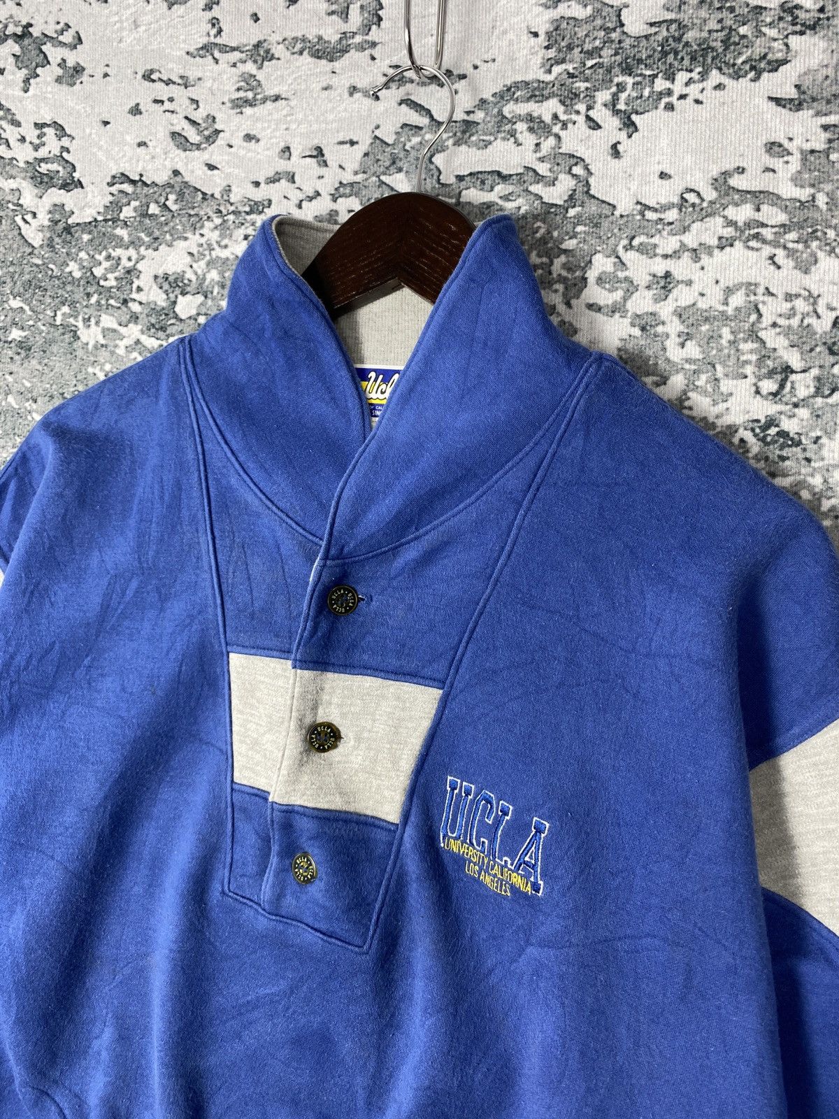 Vintage Vintage UCLA University Half Button Sweatshirts Size US M / EU 48-50 / 2 - 2 Thumbnail