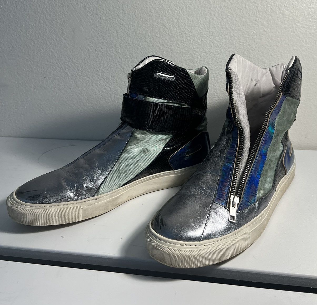 Raf Simons SS13 Raf Simons Holo High Tops in Blue Size US 12 / EU 45 - 4 Thumbnail