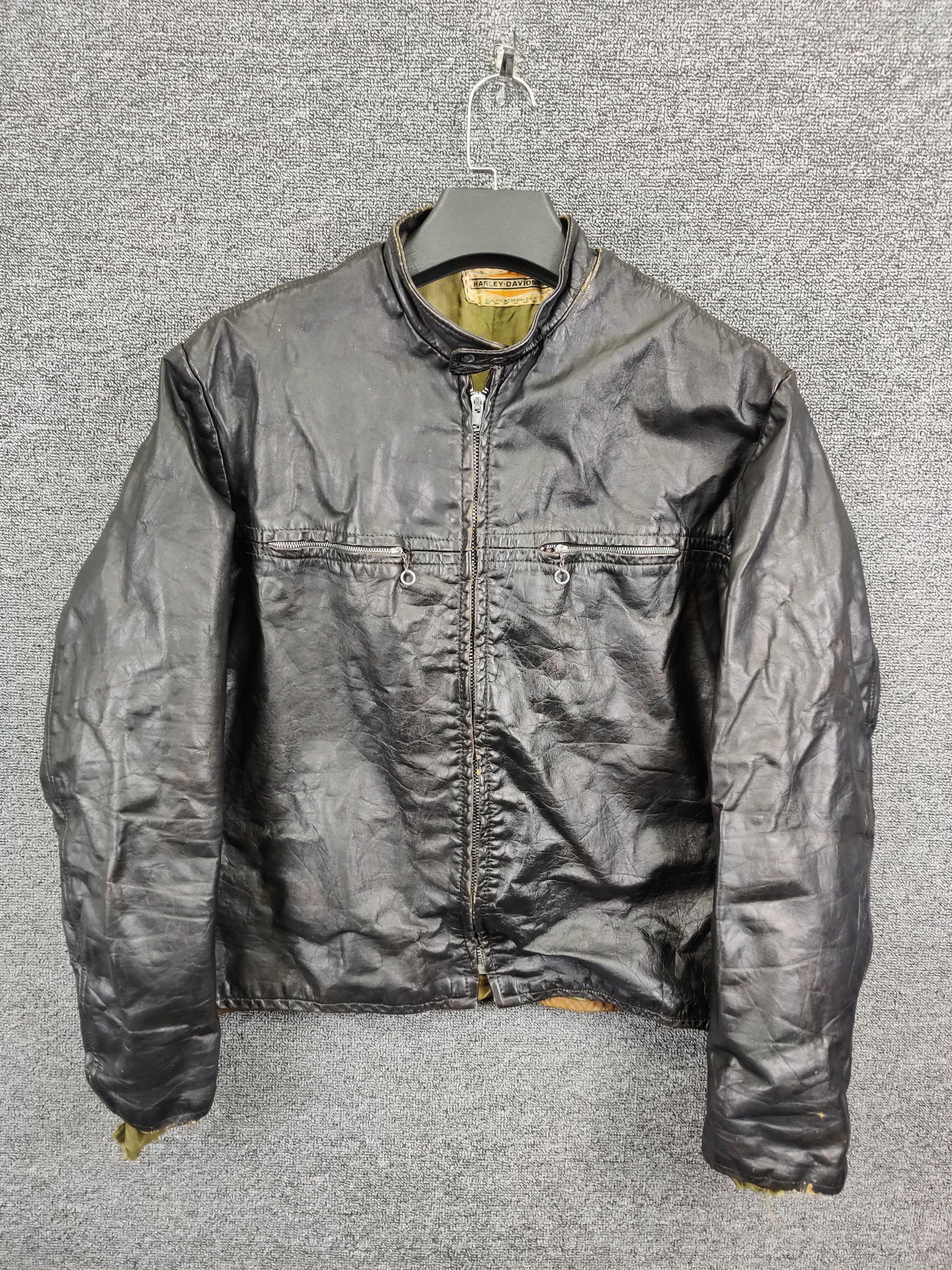 Harley Davidson Vintage 90s Harley Davidson Leather Motorcycle Bikers Jacket Size US M / EU 48-50 / 2 - 1 Thumbnail