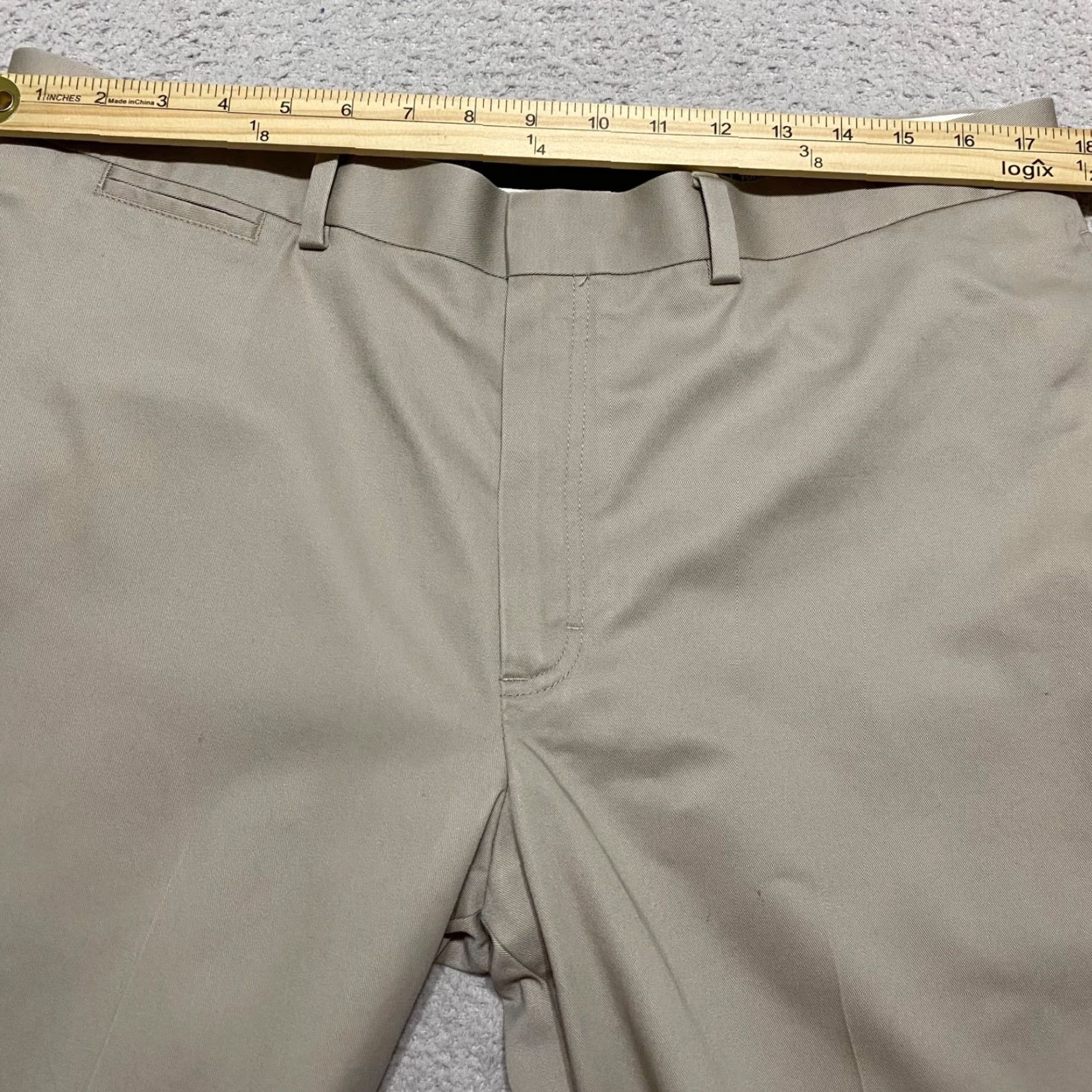 Vintage L.L. Bean Mens Pants Beige Khaki Straight Classic Fit High Rise Flat Front 34 Inseam 27 Headline Size US 34 / EU 50 - 7 Thumbnail