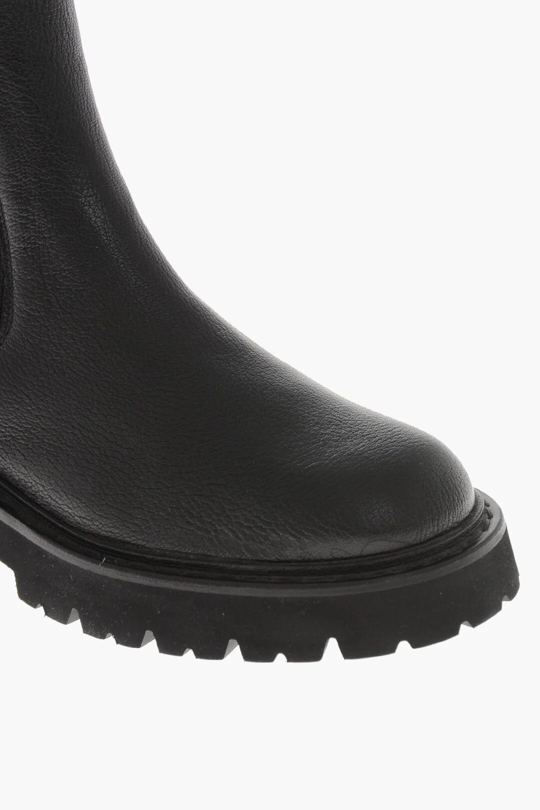 Salvatore Ferragamo og1mm0426 Hammered Leather Chelsea Ankle Boots in Black Size US 10.5 / IT 40.5 - 4 Thumbnail