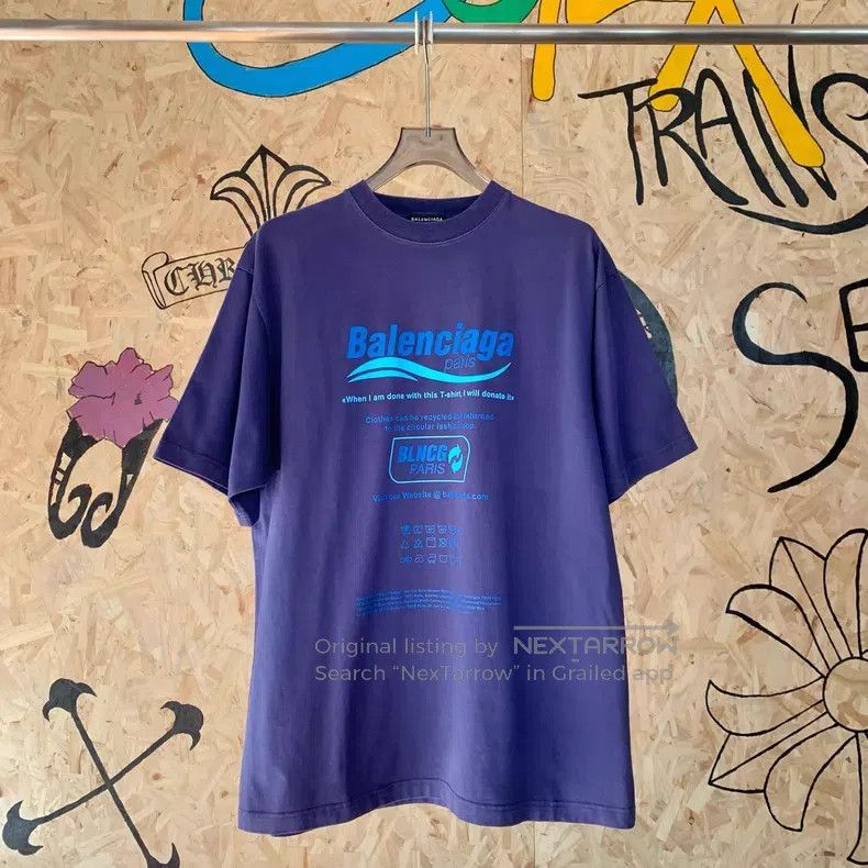 Balenciaga Balenciaga Alphabet Printed Retro Knit Short Sleeve T-Shir Size US XXS / EU 40 - 1 Thumbnail