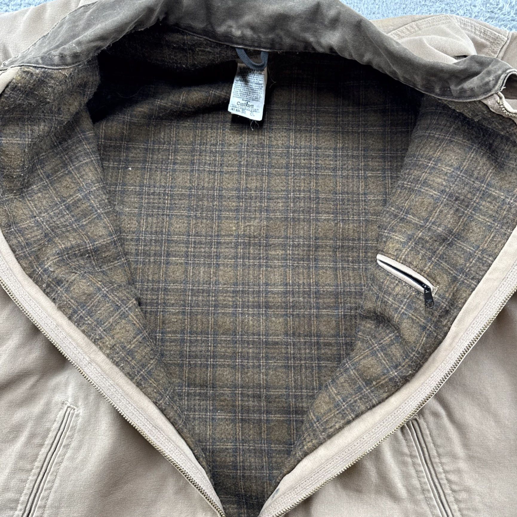 Carhartt VTG Carhartt Detroit Jacket Men’s 3XL Tall J97 SDL Saddle Beige Blanket Lined Size US XXL / EU 58 / 5 - 4 Thumbnail