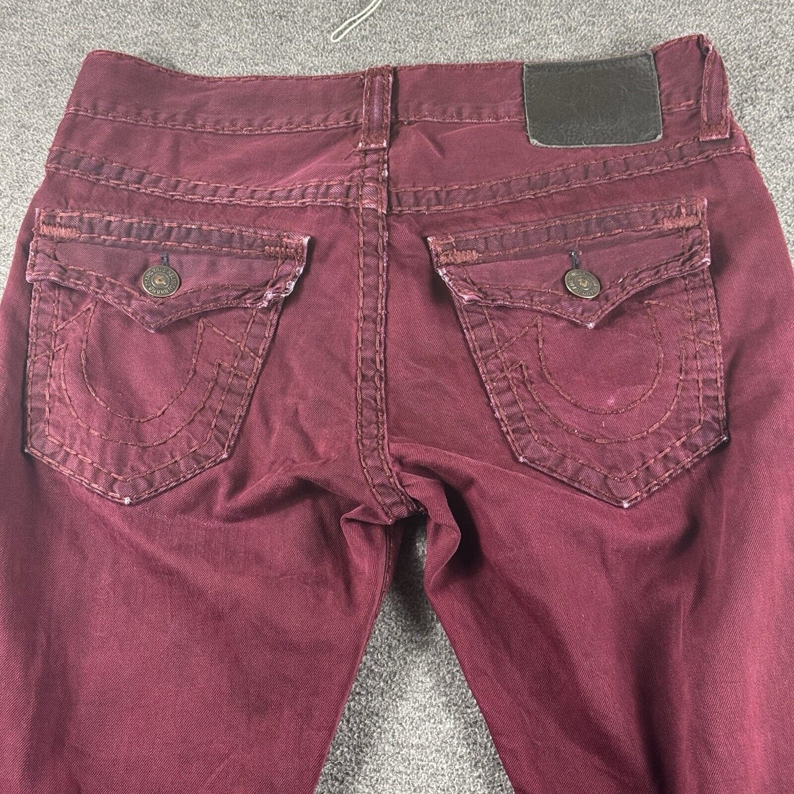 True Religion True Religion Ricky Relax Straight Jeans Red Size 33 X 34 Size US 33 - 7 Thumbnail