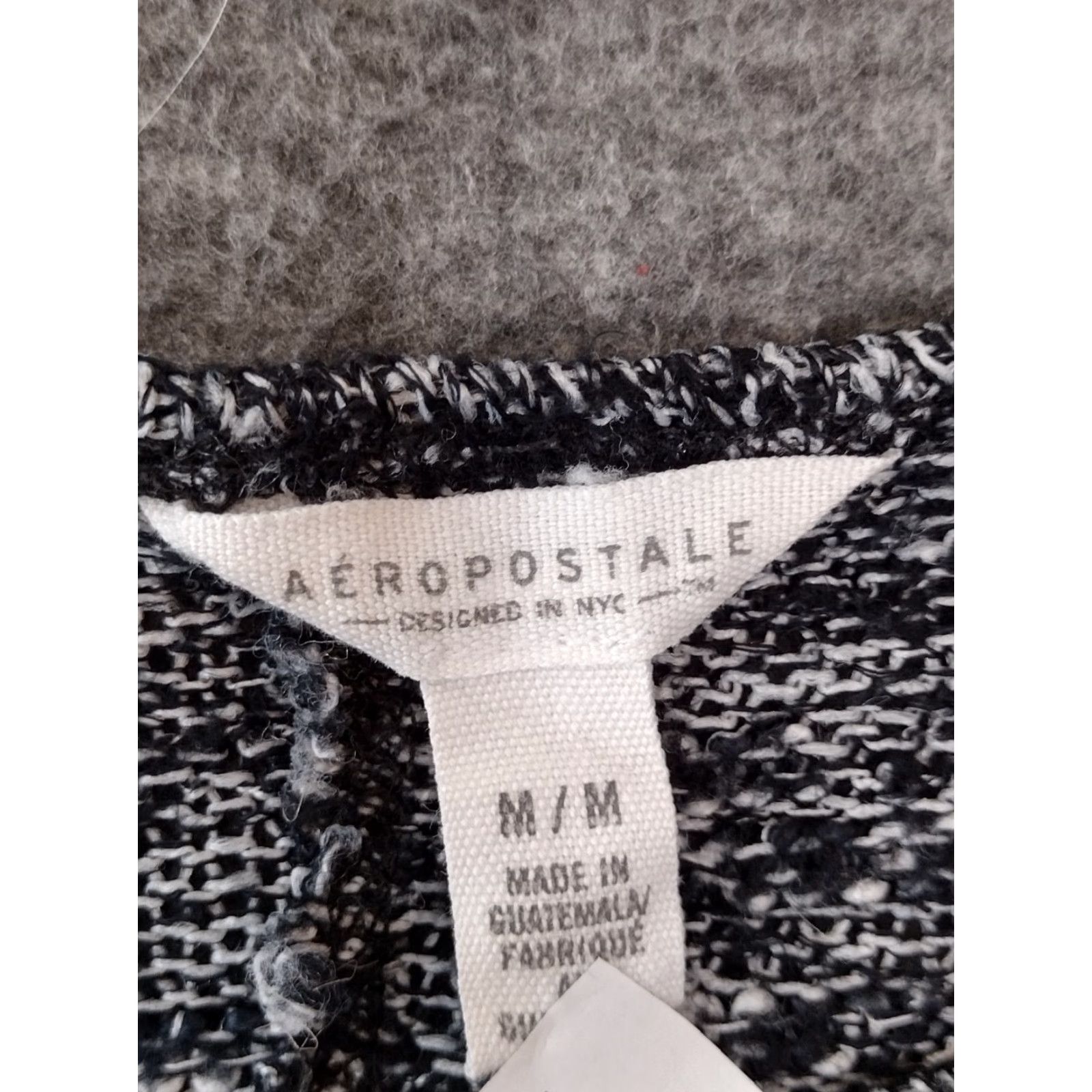 Aeropostale AerosPOSTALE Boat Neck Knit Sweater Gray Metallic Popcorn Open-Knit Pullover Women M Size M / US 6-8 / IT 42-44 - 6 Thumbnail