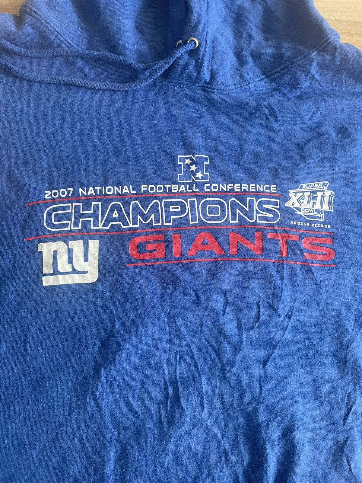 NFL × Vintage 2007 NY Giants Hoodie Size US XL / EU 56 / 4 - 2 Thumbnail