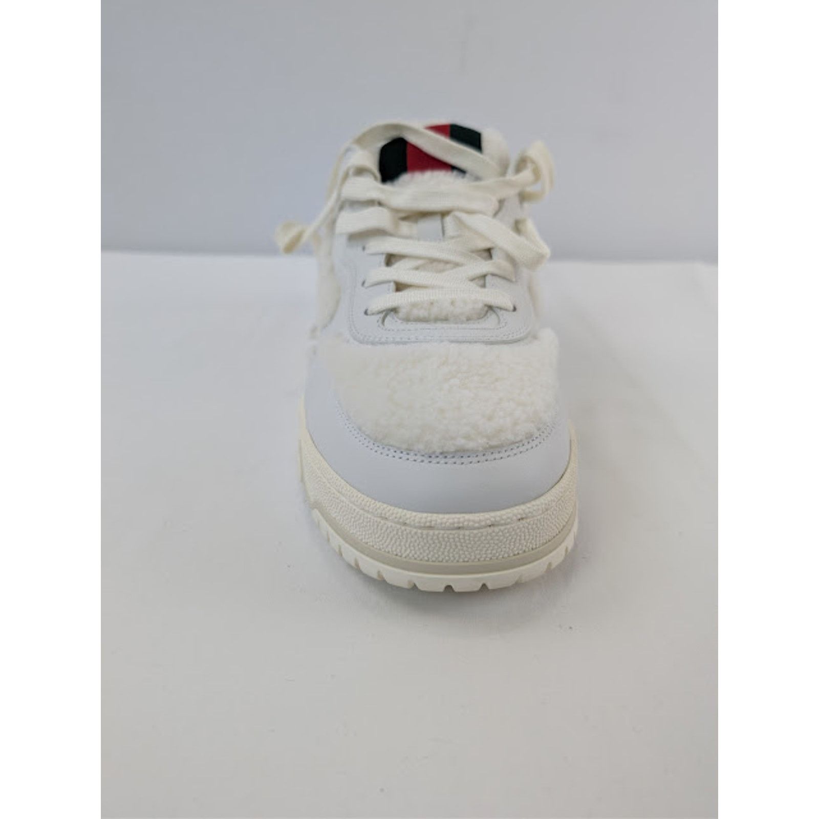 Gucci o1rshd1 Leather Re-Web Sneaker in White Merino Wool-Effect Size US 10 / EU 43 - 14 Thumbnail