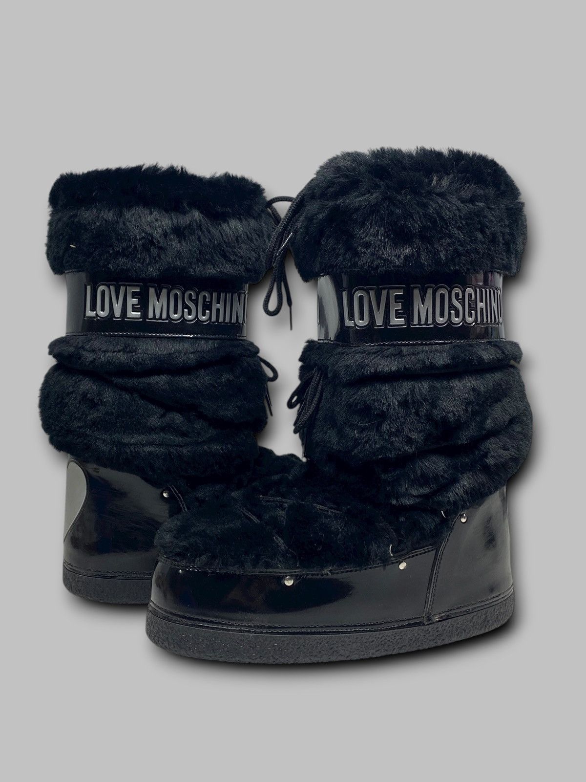 Love Moschino Love Moschino Black Moon Snow Boots Size US 8 / IT 38 - 3 Thumbnail