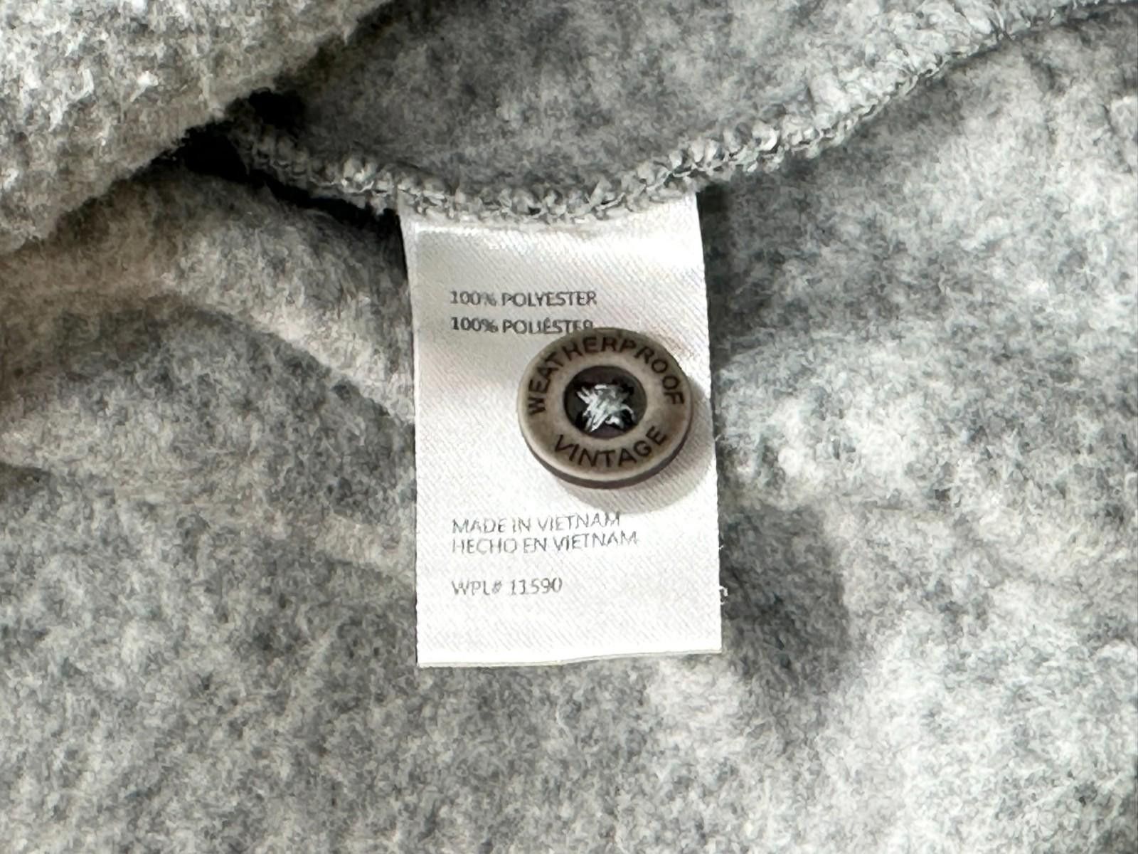 Weatherproof Weatherproof Vintage 1/4 Button Fleece Pullover Mens Gray L Size US L / EU 52-54 / 3 - 8 Thumbnail