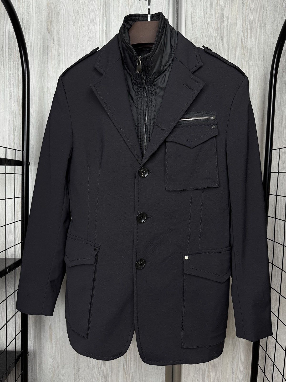 Montecore Montecore black nylon cotton lined jacket blazer sz 48 Size US M / EU 48-50 / 2 - 2 Thumbnail