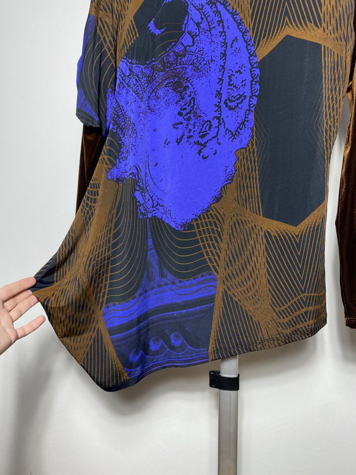 Other Save The Queen Asymmetric Velvet/Viscose Blouses Tunic Size XL / US 12-14 / IT 48-50 - 16 Thumbnail