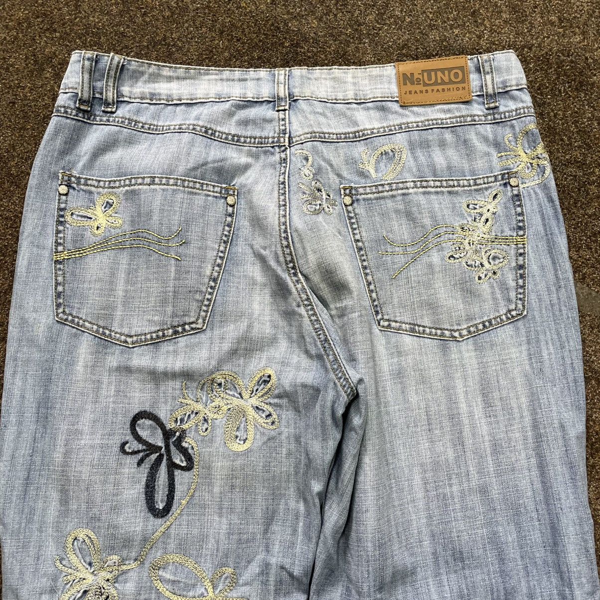 Vintage Vintage Y2K Baggy Flared Jeans 90s Distressed Skate Grunge Size 36" / US 14 / IT 50 - 2 Thumbnail