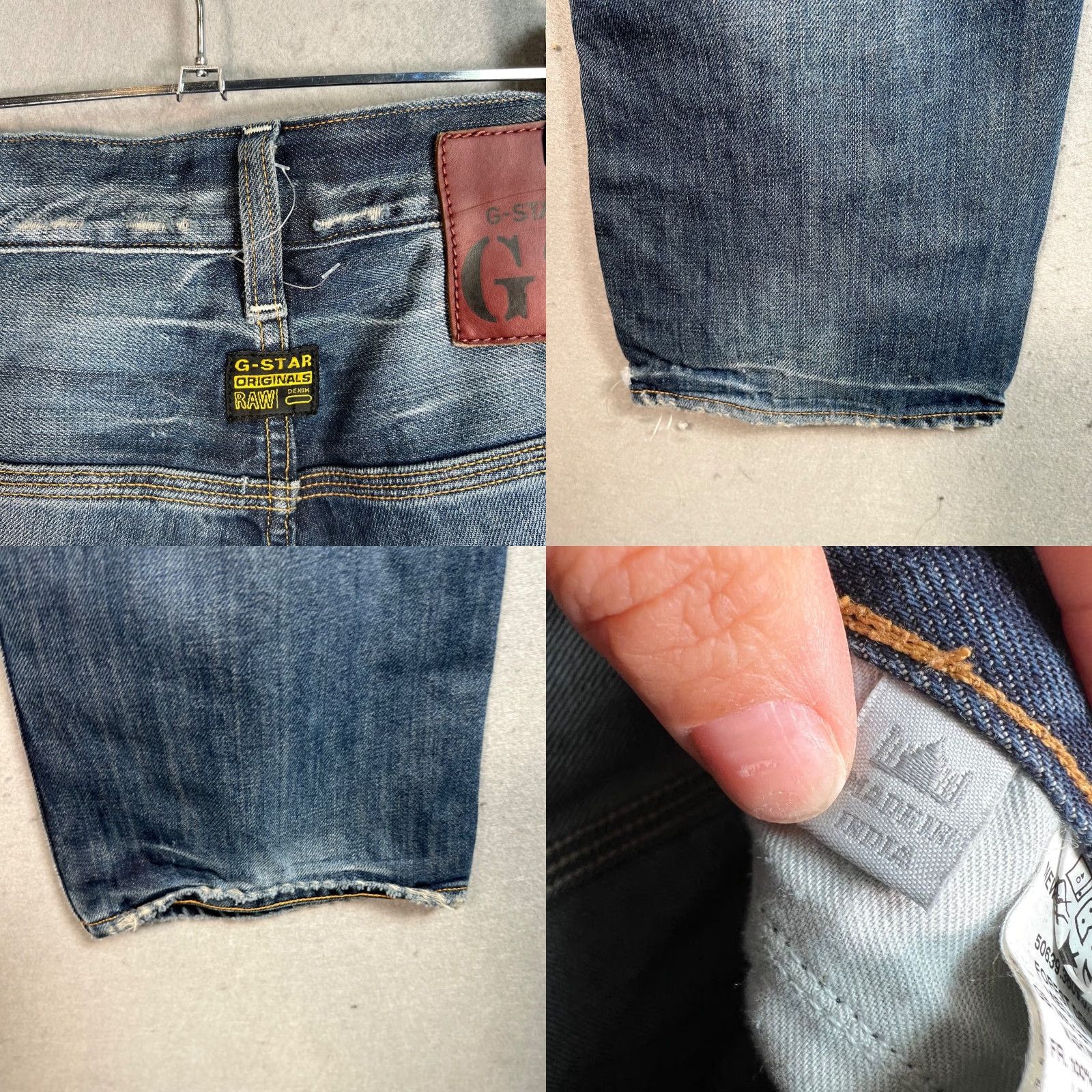G-Star G-Star Raw GS01 Mens Jeans 33 x 32 Radar Tapered Fit Blue Denim 5-Pocket Regular Rise Mid Vintage No Size US 33 - 9 Thumbnail