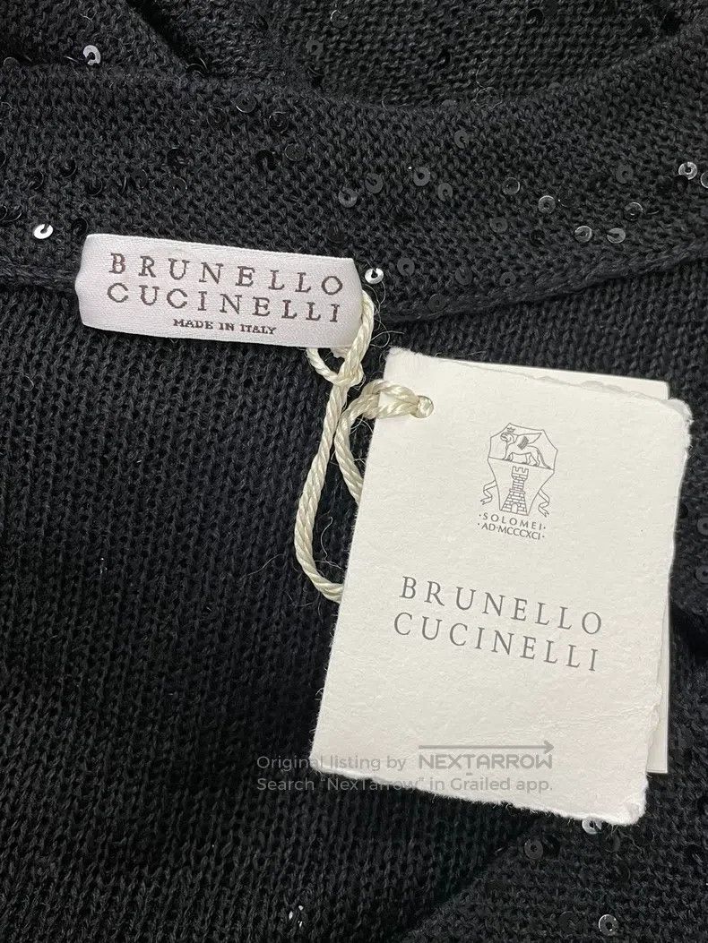 Brunello Cucinelli Brunello Cucinelli Black Knitted Sequin Sleeveless Dress Size M / US 6-8 / IT 42-44 - 4 Thumbnail