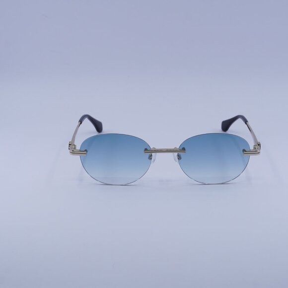 Palm Angels Palm Angels PERI10H CRYSTAL 7644 Sunglasses Gold Oval Frame Size ONE SIZE - 4 Thumbnail