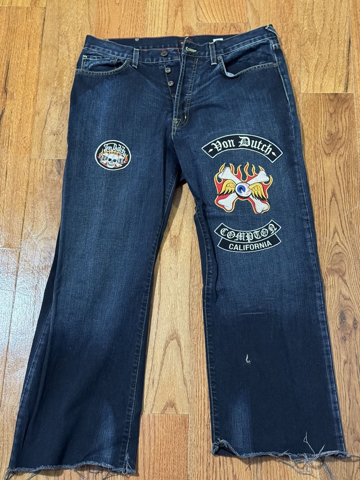 Y2K Von Dutch Garage Wear Denim Jeans store Size 32”