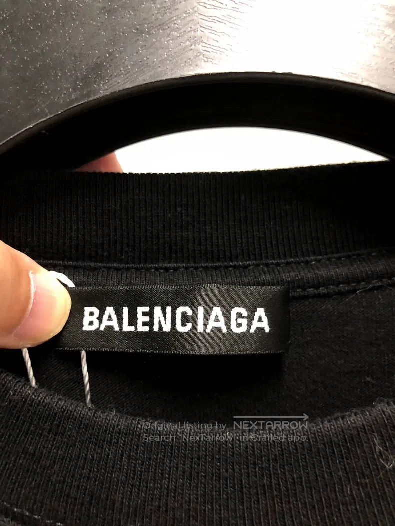 Balenciaga Balenciaga Printed Logo Round Neck Short Sleeve T-Shirt Bl Size US S / EU 44-46 / 1 - 3 Thumbnail
