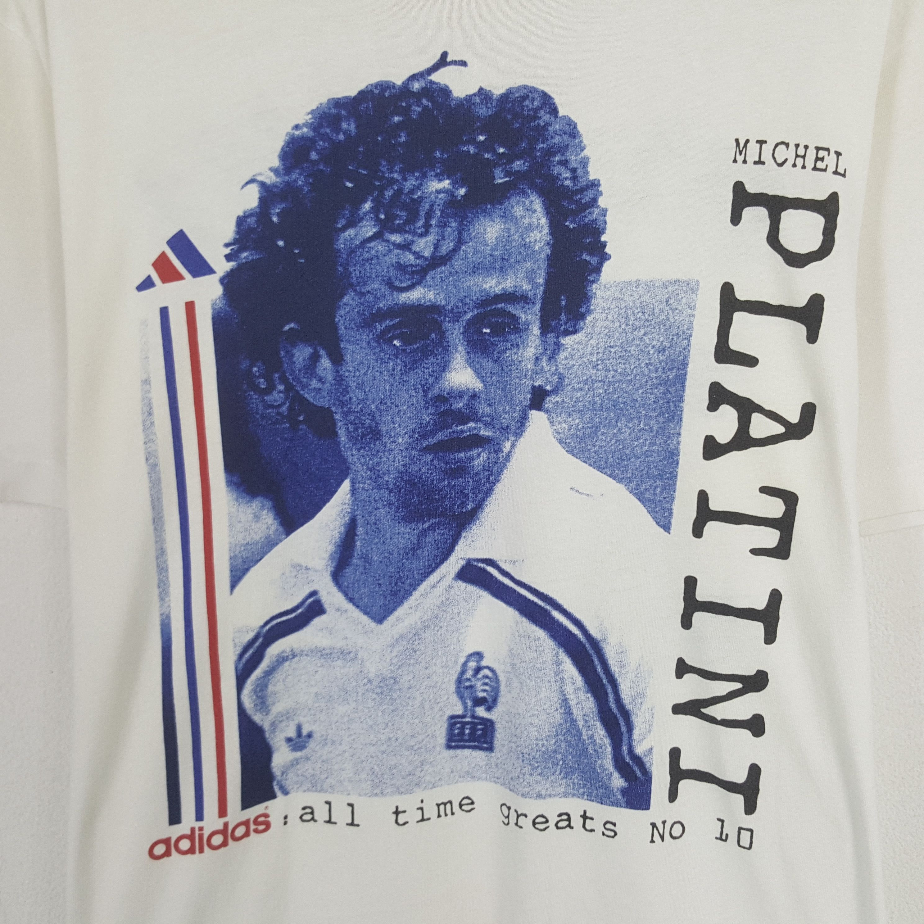 Adidas × Vintage Vintage Adidas 98 France Michel Plantini Sportwear T-shirt Size US M / EU 48-50 / 2 - 2 Thumbnail