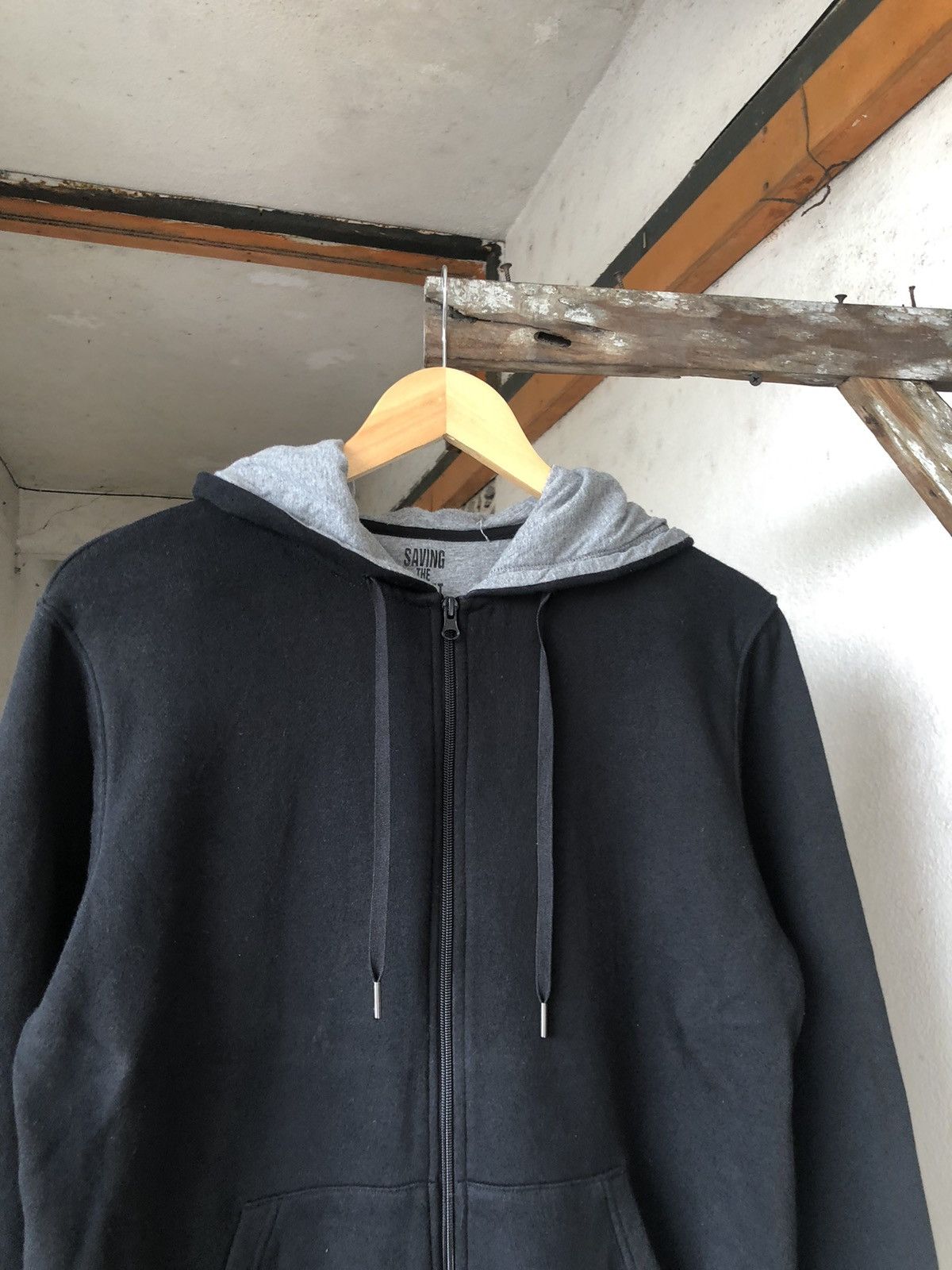 Katharine Hamnett London Minimalist Zip Up Hoodie