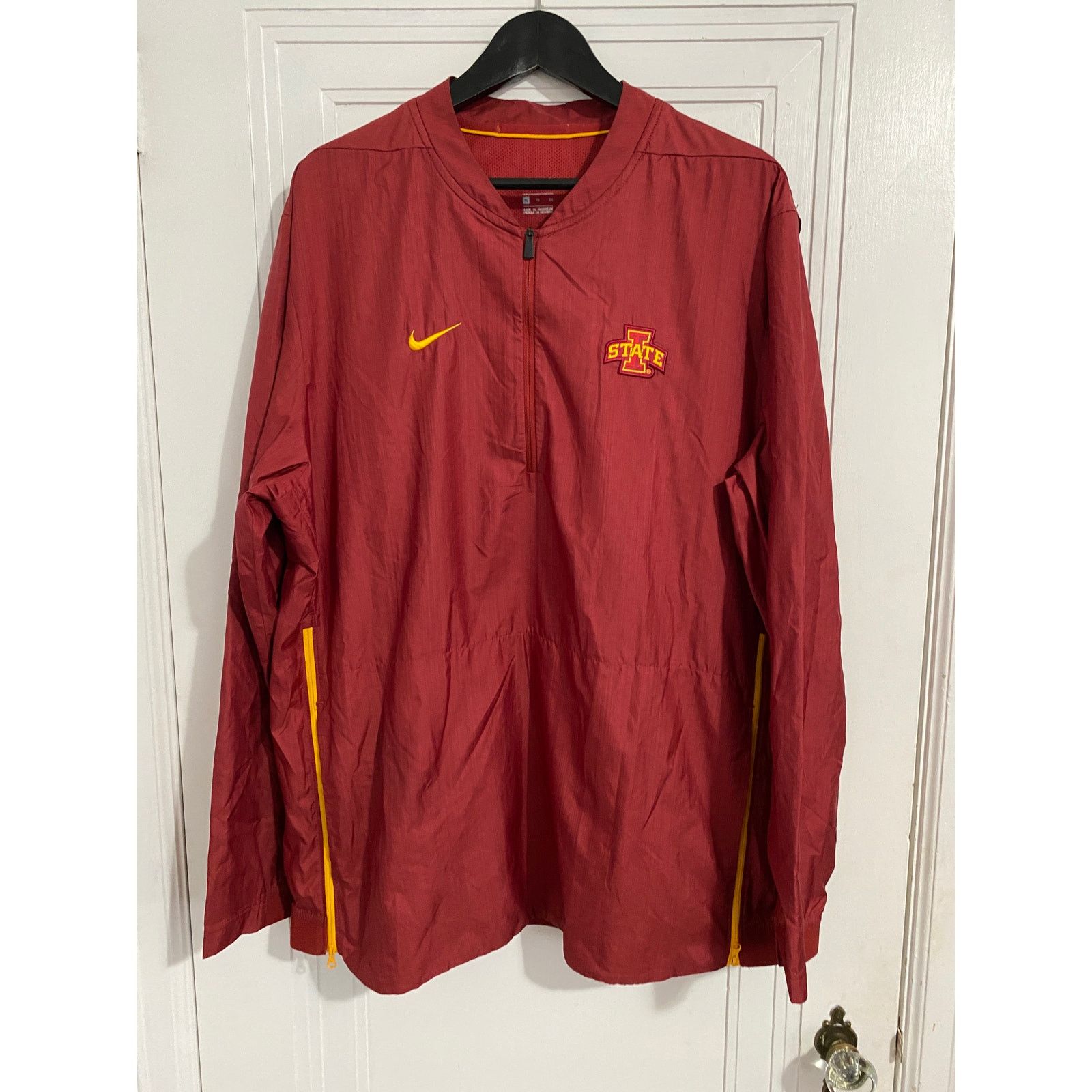 Nike Iowa State Cyclones Red Nike 1/2-Zip Windbreaker Size XL Size US XL / EU 56 / 4 - 1 Thumbnail