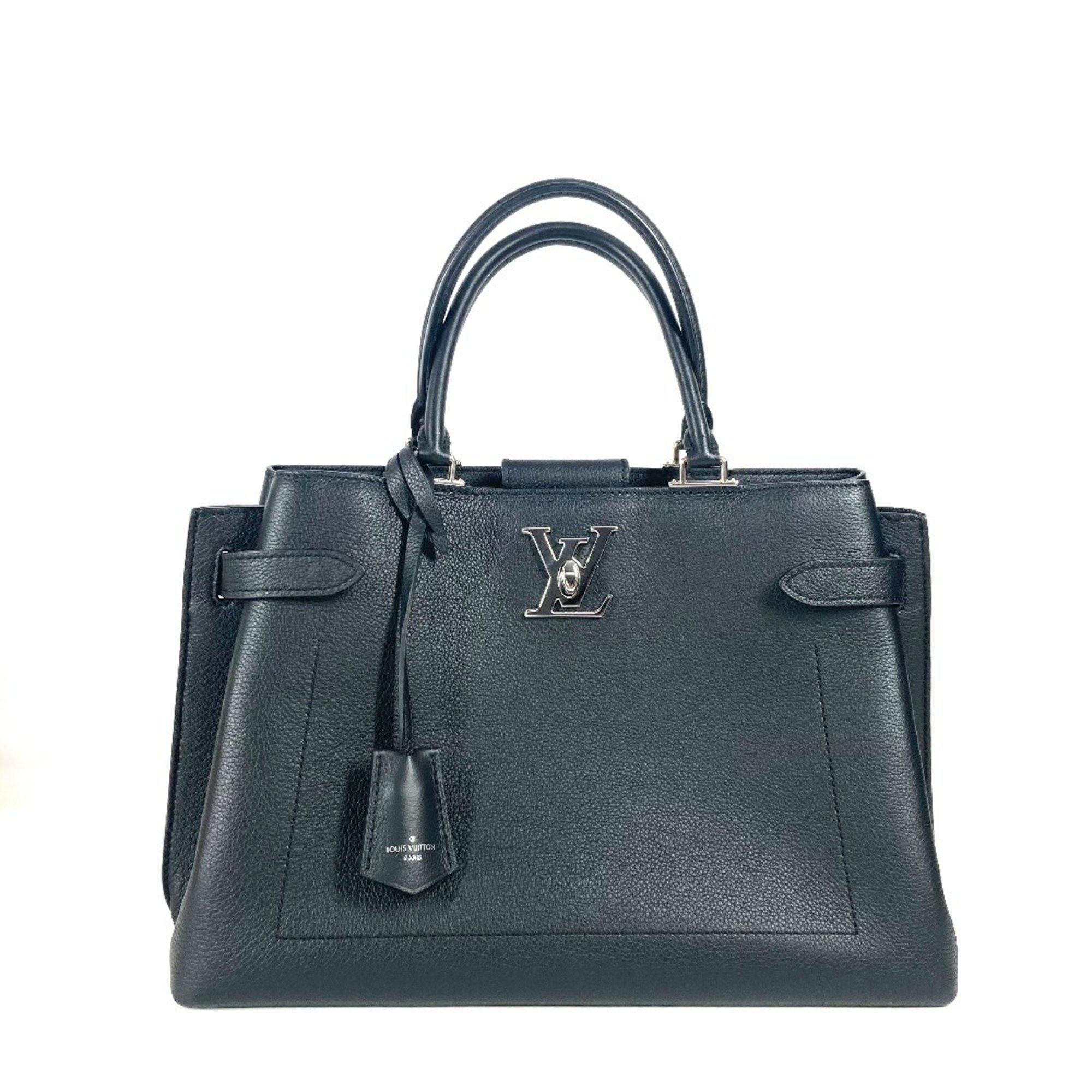 Louis Vuitton M53730 Logo Rock Me Day Bag Tote 2Way Shoulder Crossbody Handbag Leather Women's Black