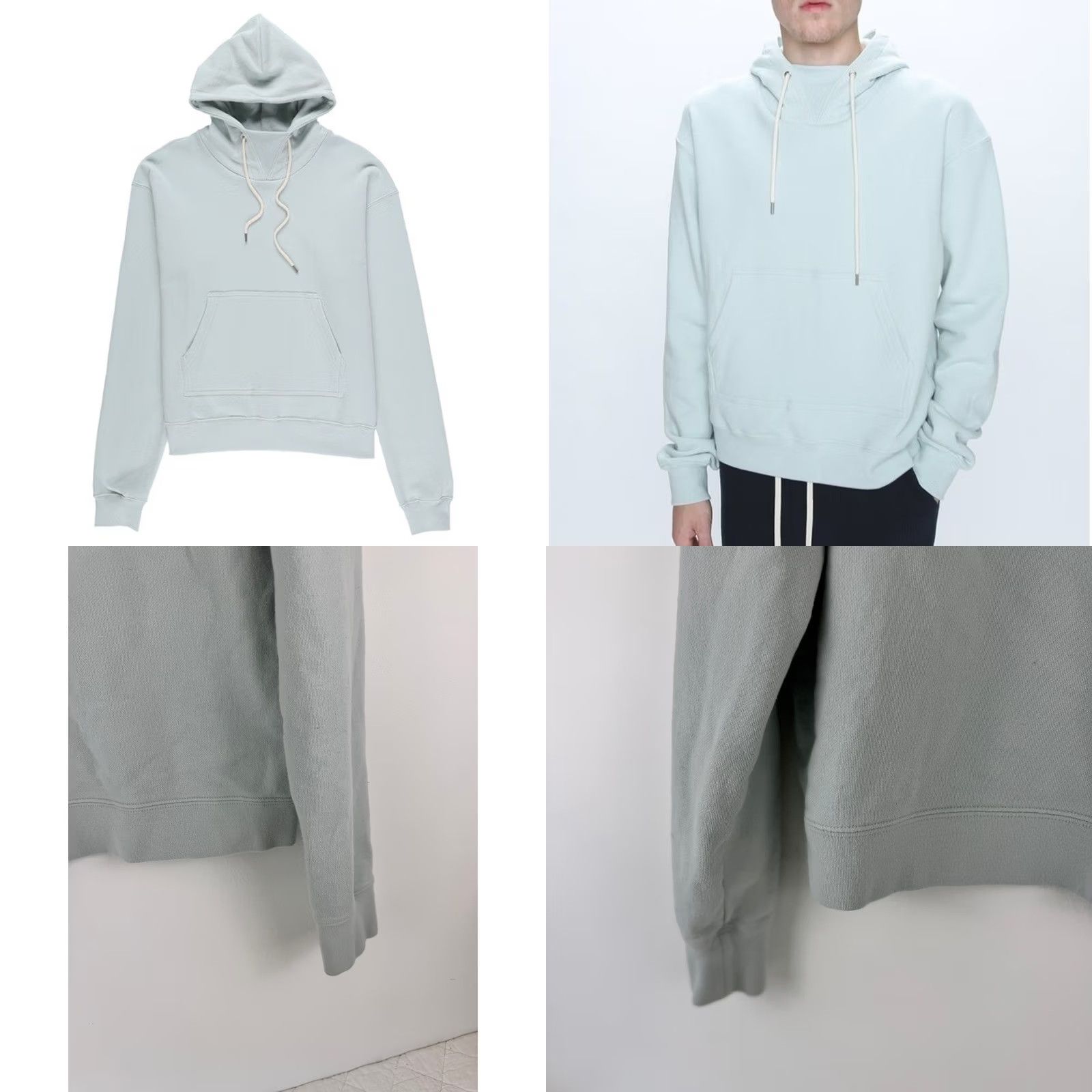 John Elliott John Elliott Hoodie Kake Mock Glacier Blue Grey Mens Size 2 Medium Streetwear Size US XS / EU 42 / 0 - 9 Thumbnail