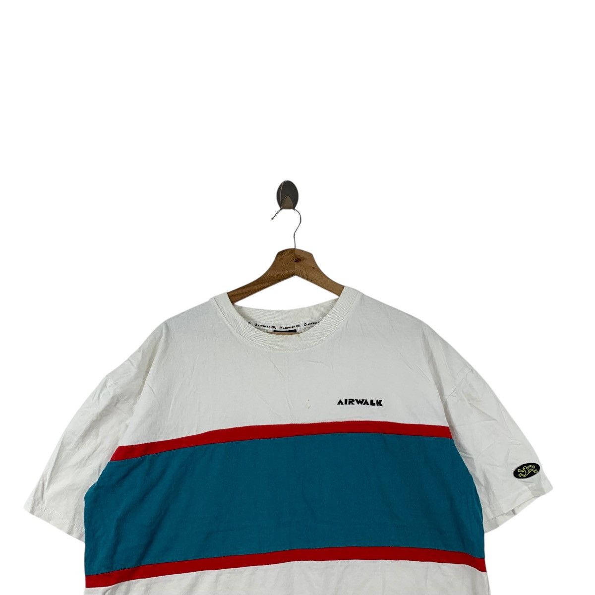 Airwalk AIRWALK SKATEBOARD STREETWEAR Striped Baggy Tee Shirt Top Size US XL / EU 56 / 4 - 2 Thumbnail