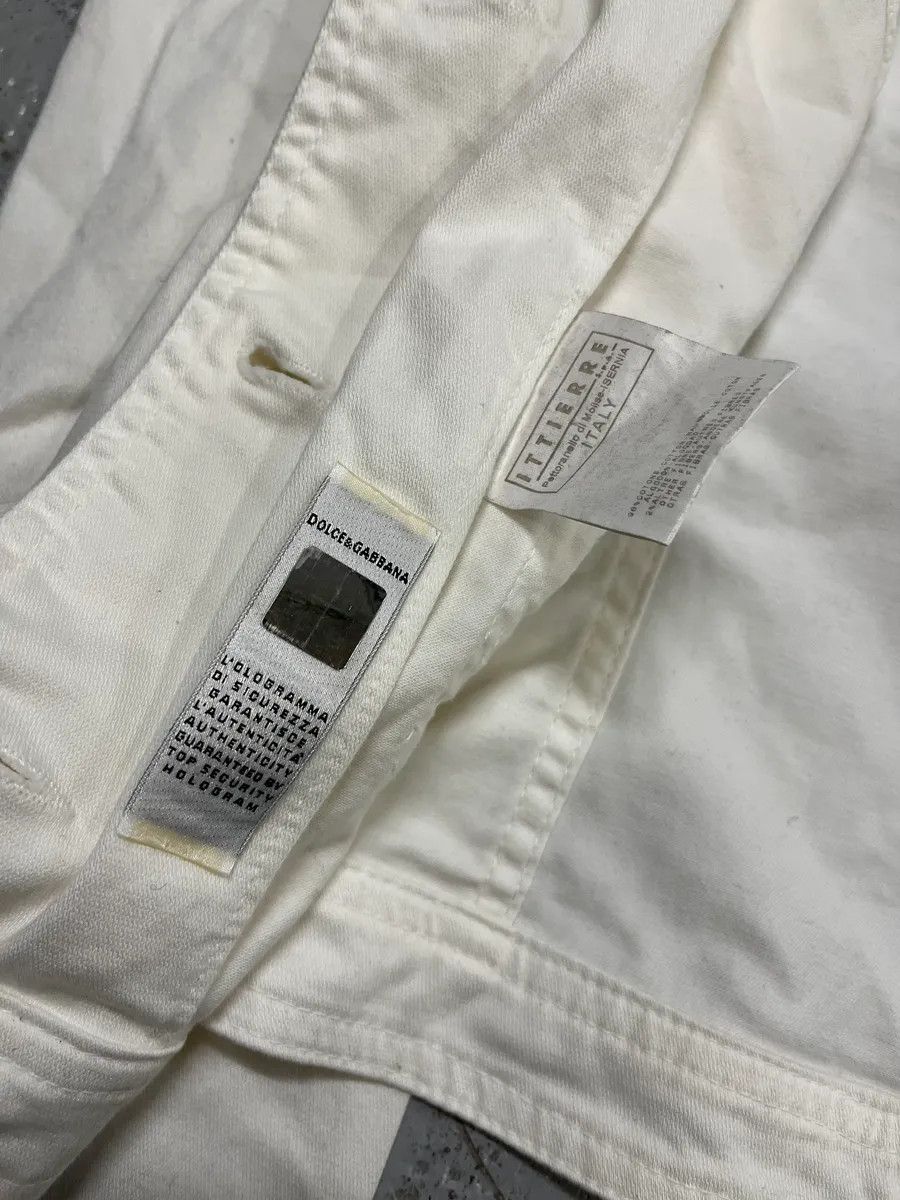 Dolce & Gabbana 2000s Dolce & Gabbana White Light Perfecto Jacket Size M / US 6-8 / IT 42-44 - 10 Thumbnail