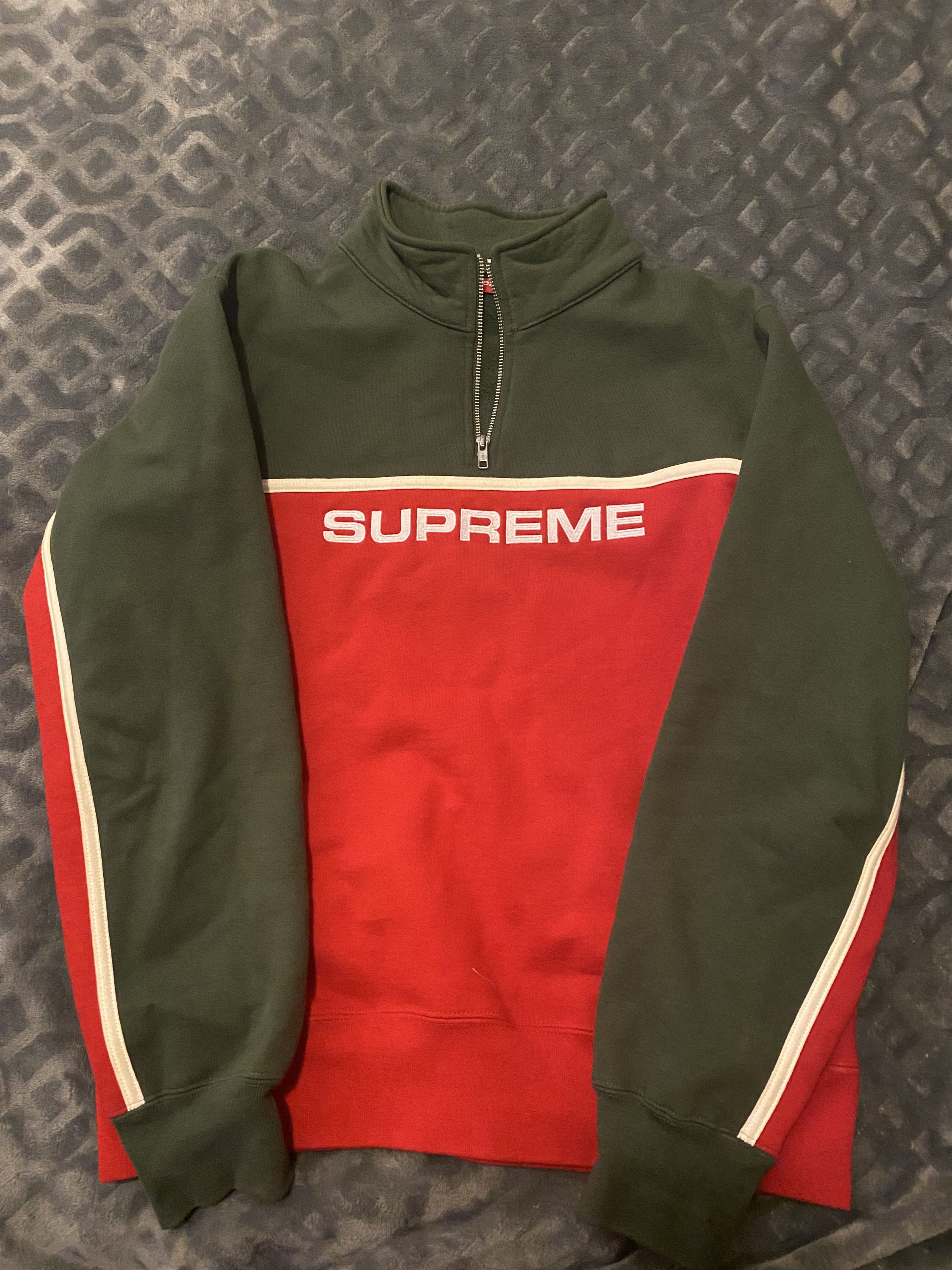 トップス Supreme 2 tone half zip sweatshirt Supreme 2-Tone Half Zip Sweatshirt (FW17) - $158