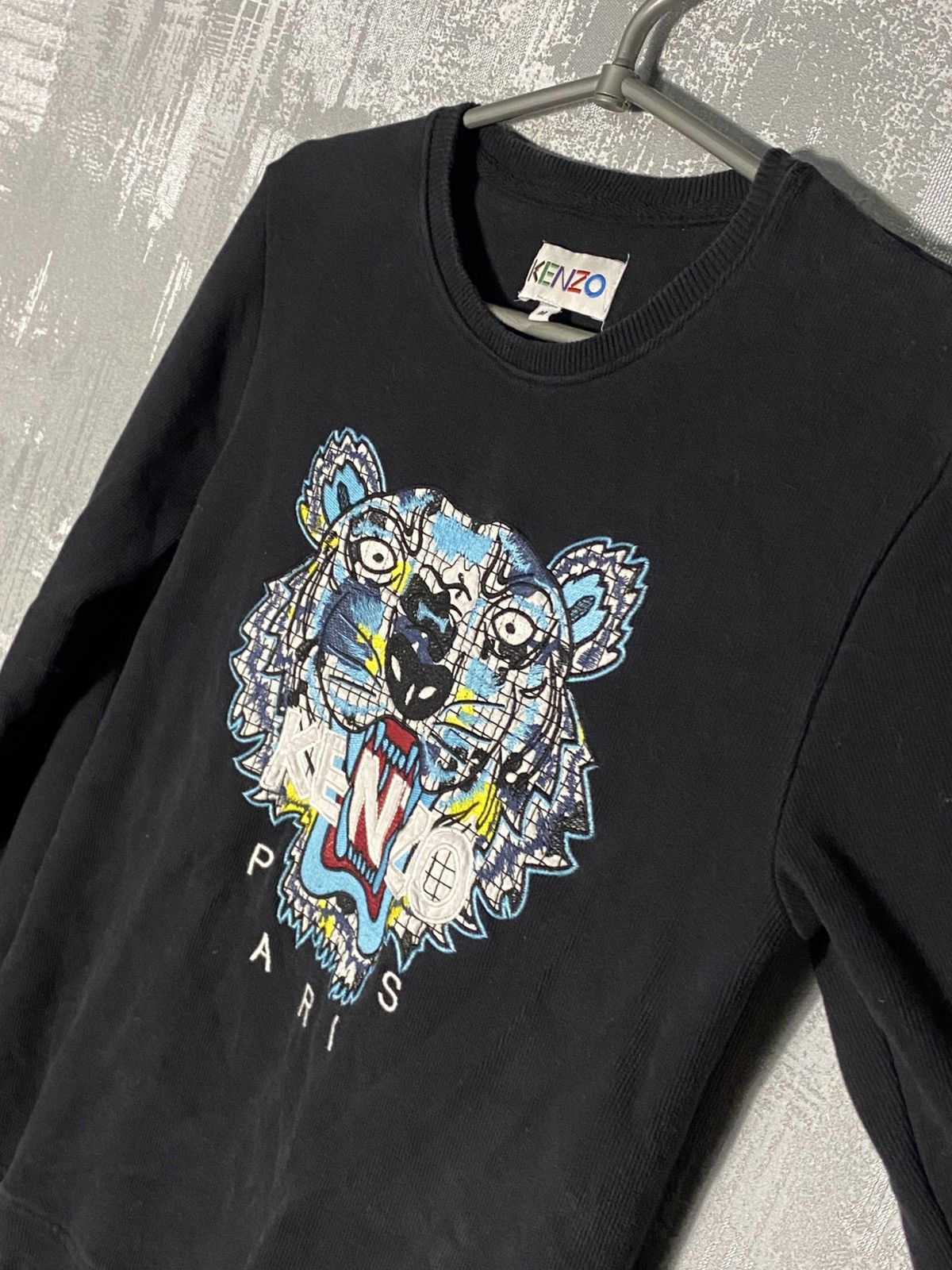 Kenzo Kenzo Embroidered Tiger Jumper Sweatshirt Black Mens Sz M Size US M / EU 48-50 / 2 - 6 Thumbnail