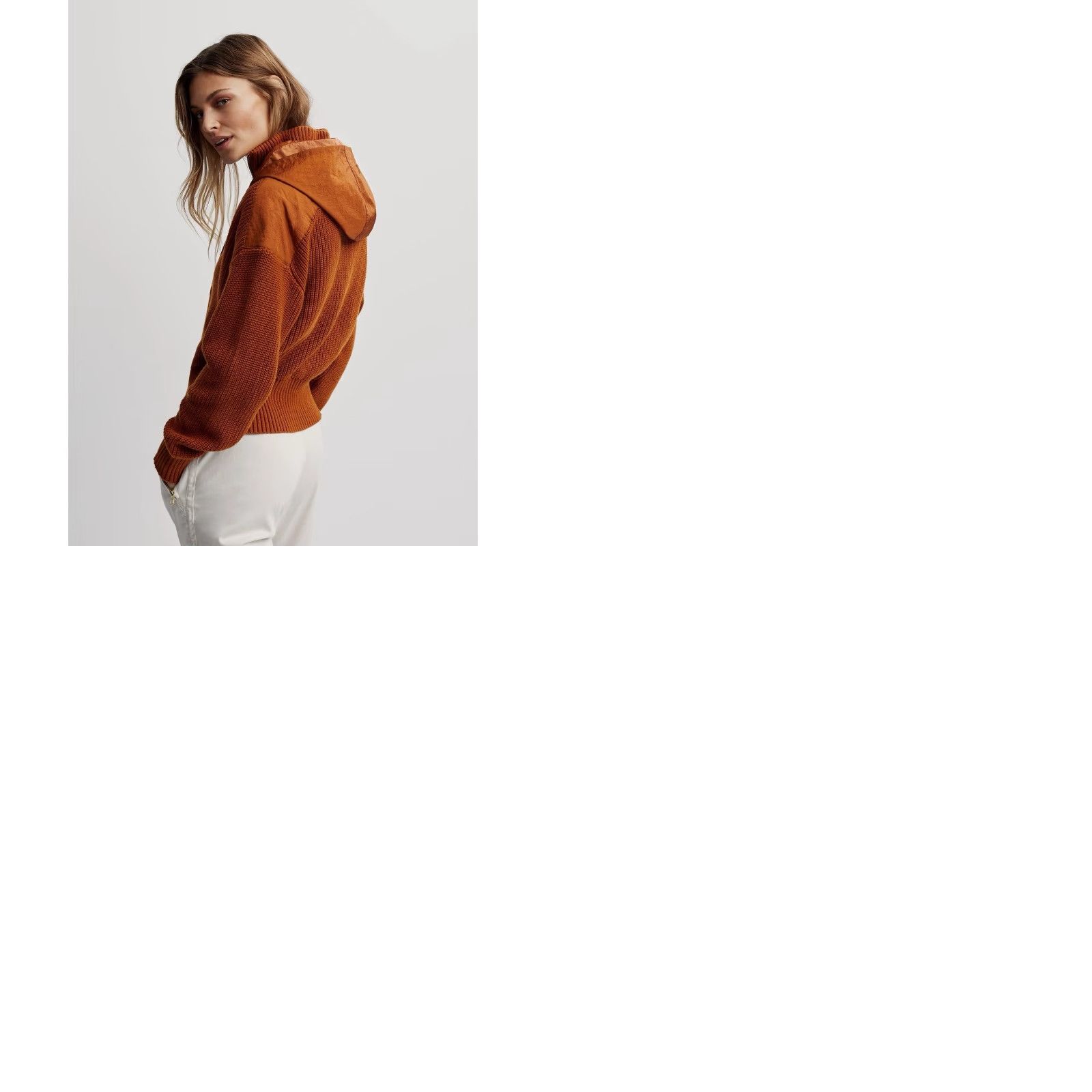 Varley VINTAGE Varley Carter Half Zip Knit- Caramel Cafe Mix XS Women Sweater Pullover Orange Cotton, Polyamide Knit Slim, Regular Fits Size XS / US 0-2 / IT 36-38 - 12 Thumbnail