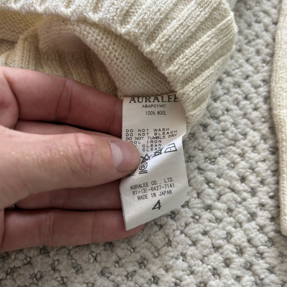 Auralee Ivory Knit Size US L / EU 52-54 / 3 - 3 Thumbnail