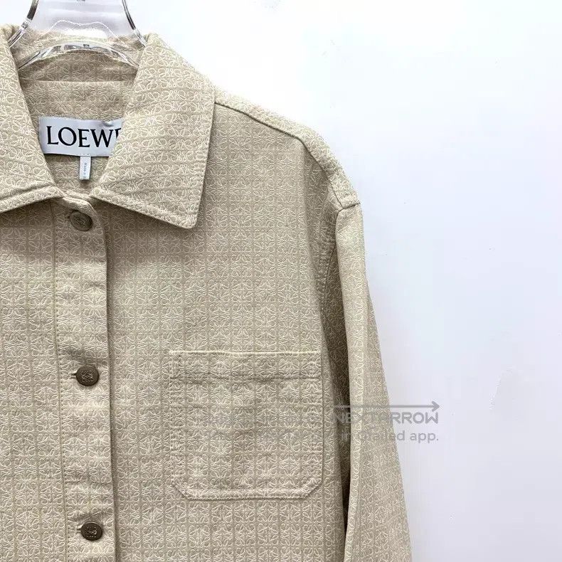 Loewe Loewe Light brown logo print cotton collar single-breasted Size S / US 4 / IT 40 - 3 Thumbnail