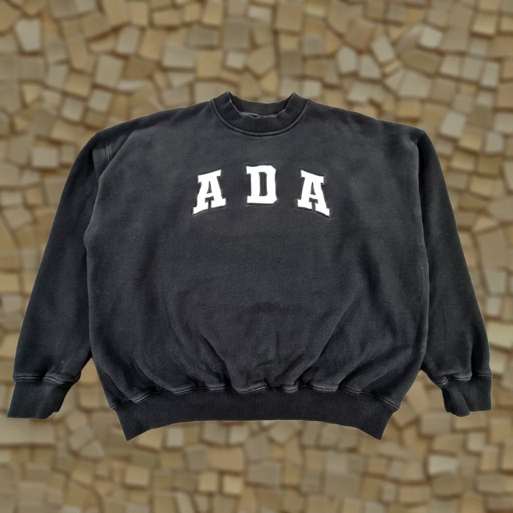 Vintage Adanola Womens Sweatshirt Black M Cotton Fleece Logo Crew Neck Long Sleeve Pullover Regular Size Size M / US 6-8 / IT 42-44 - 1 Thumbnail